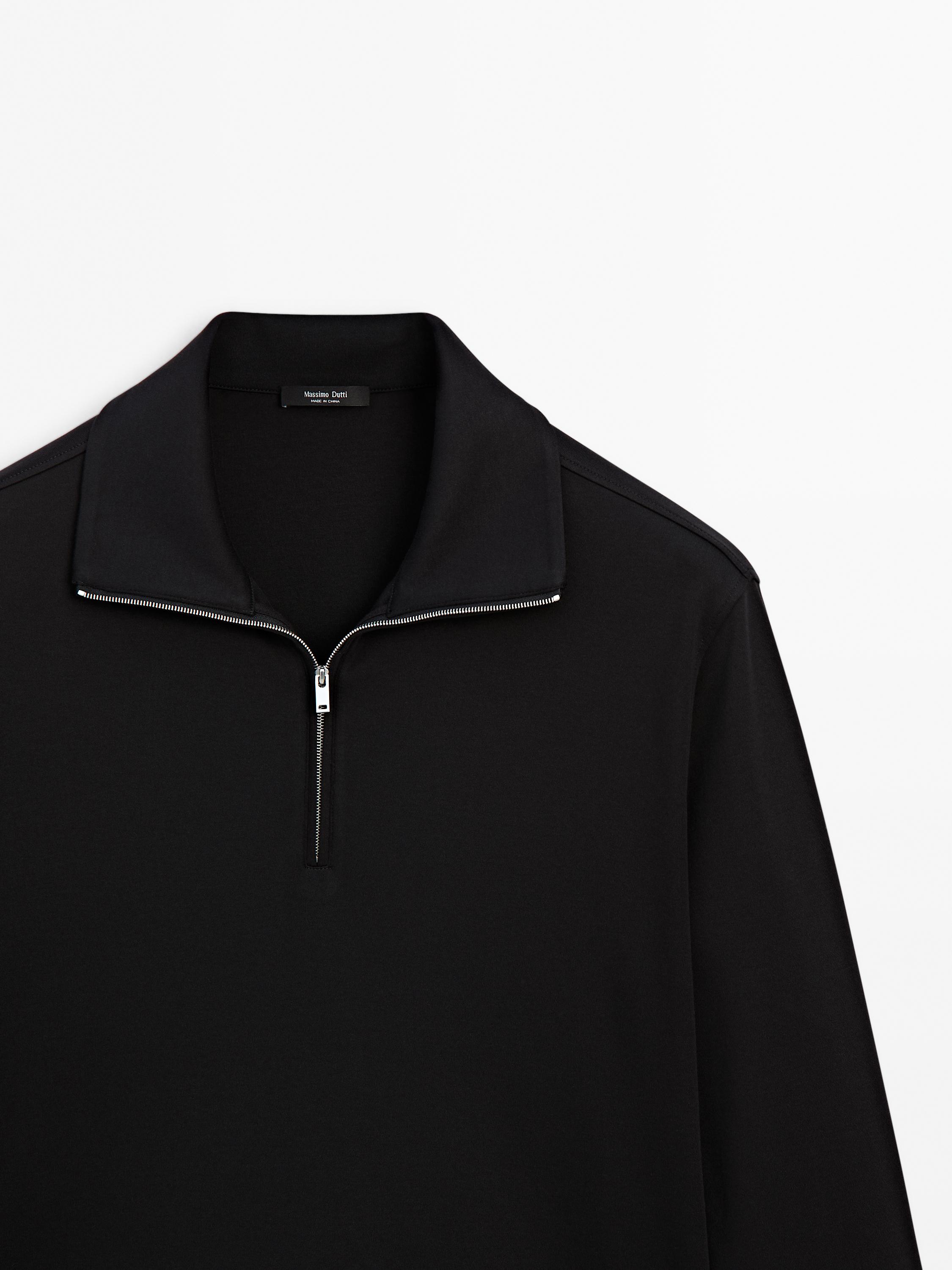 Mock neck knit sweater