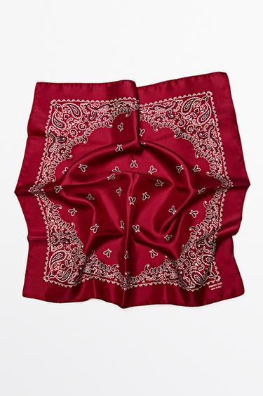 Paisley print scarf — RED 4
