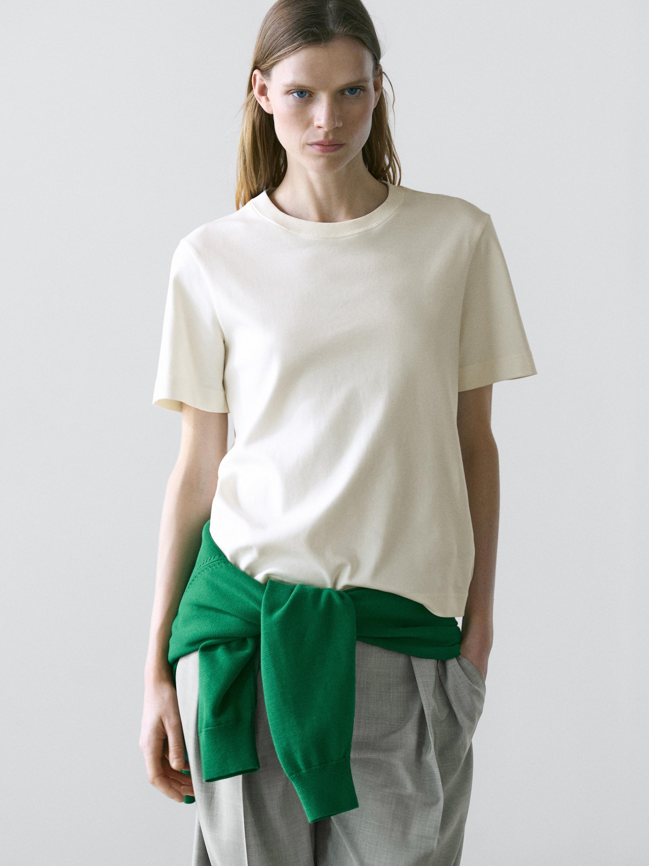 100% cotton interlock crew neck T-shirt