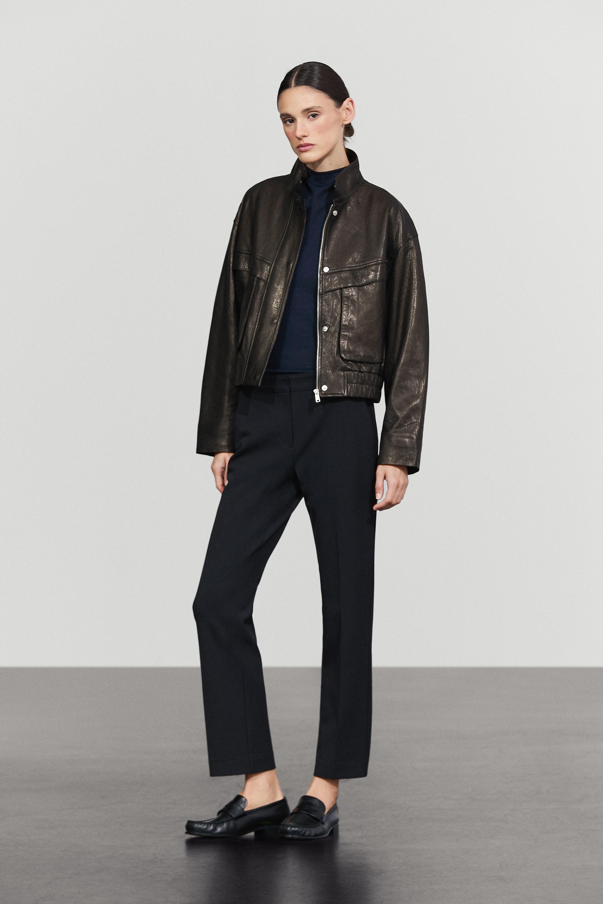 Women's Leather Jackets - Massimo Dutti - US