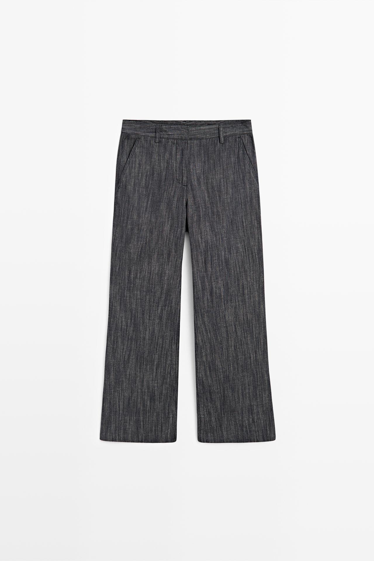 Cropped flare pants — INDIGO