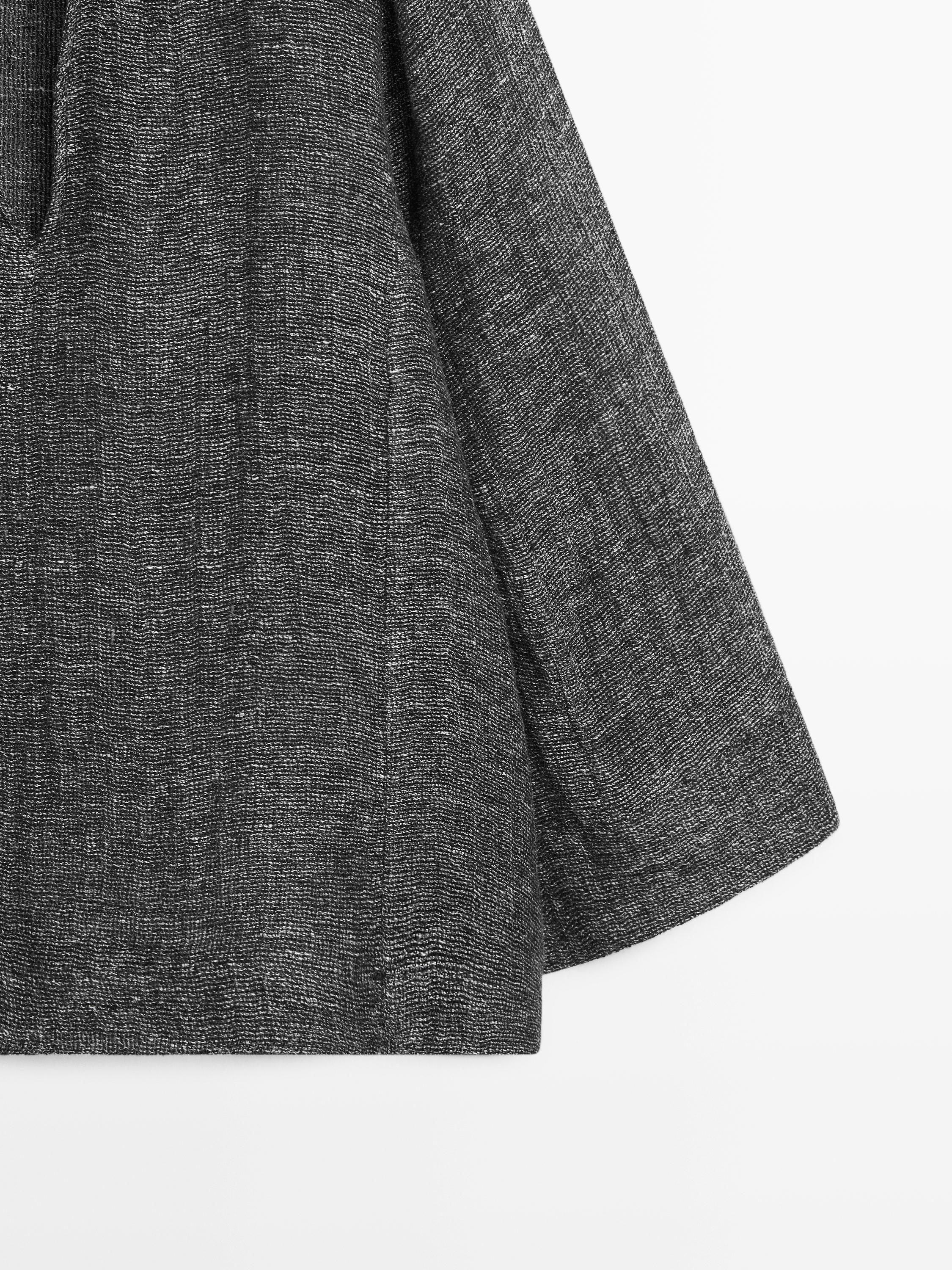 Melange linen blouse — GREY