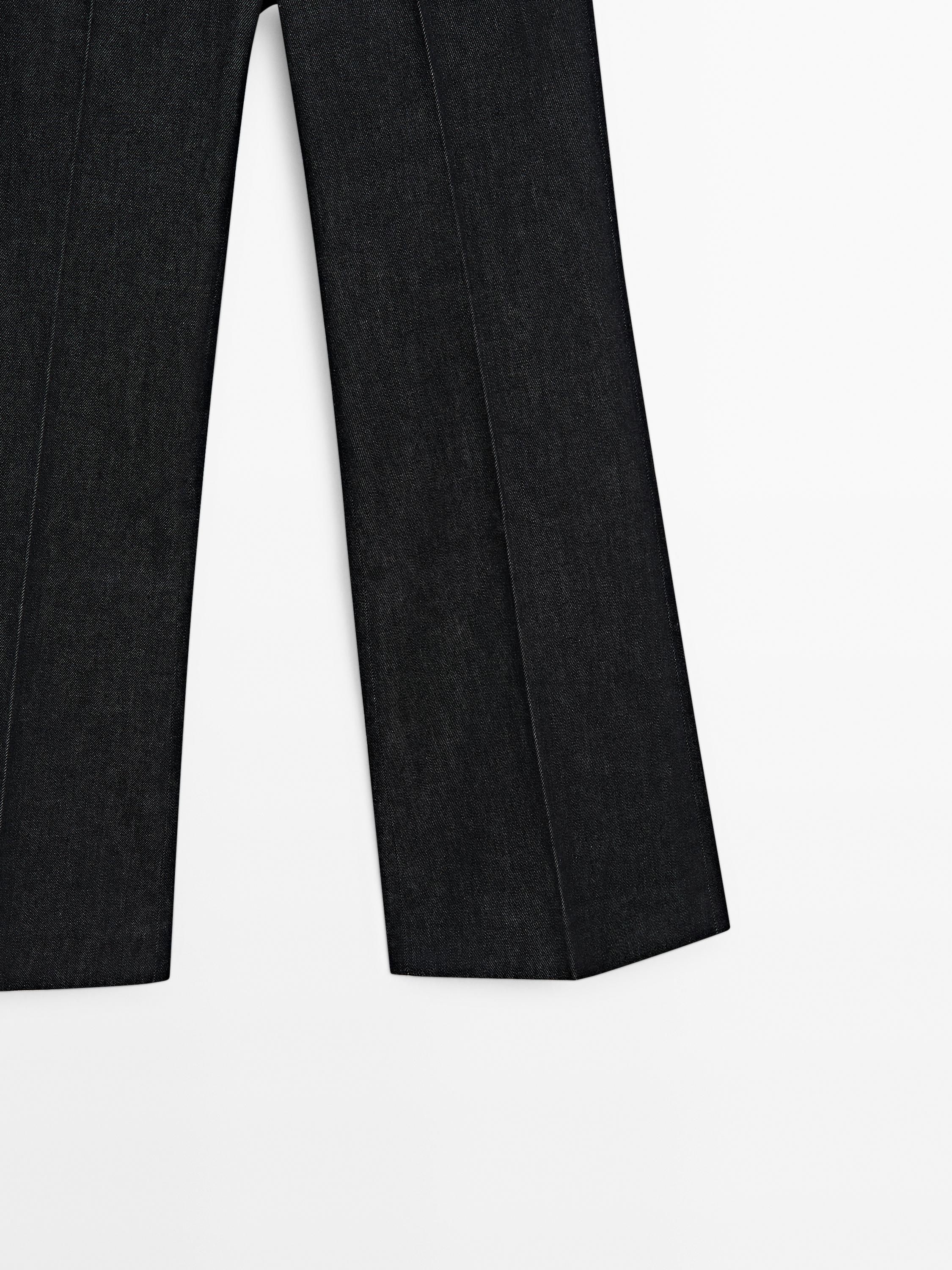 Mid-rise flared jeans