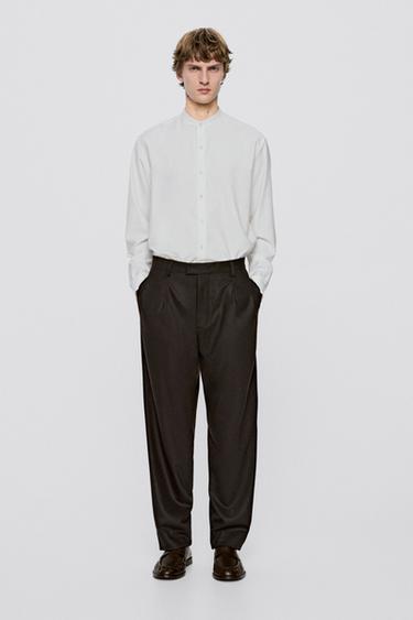 Regular fit stand collar shirt - LIMITED EDITION — WHITE 1