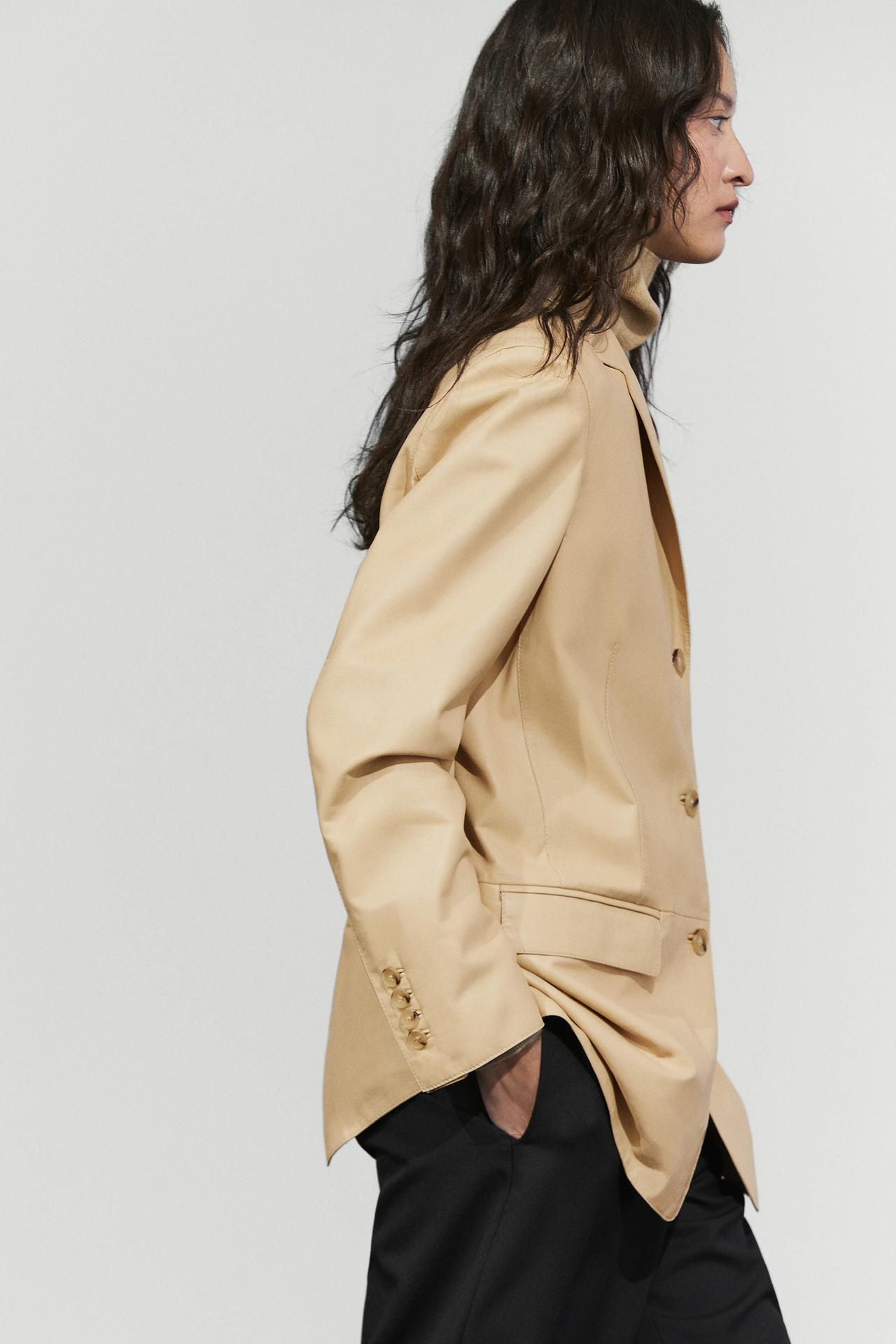 Nappa leather blazer — Vanilla