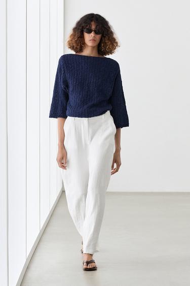 Flowing trousers with buckles — WHITE 1