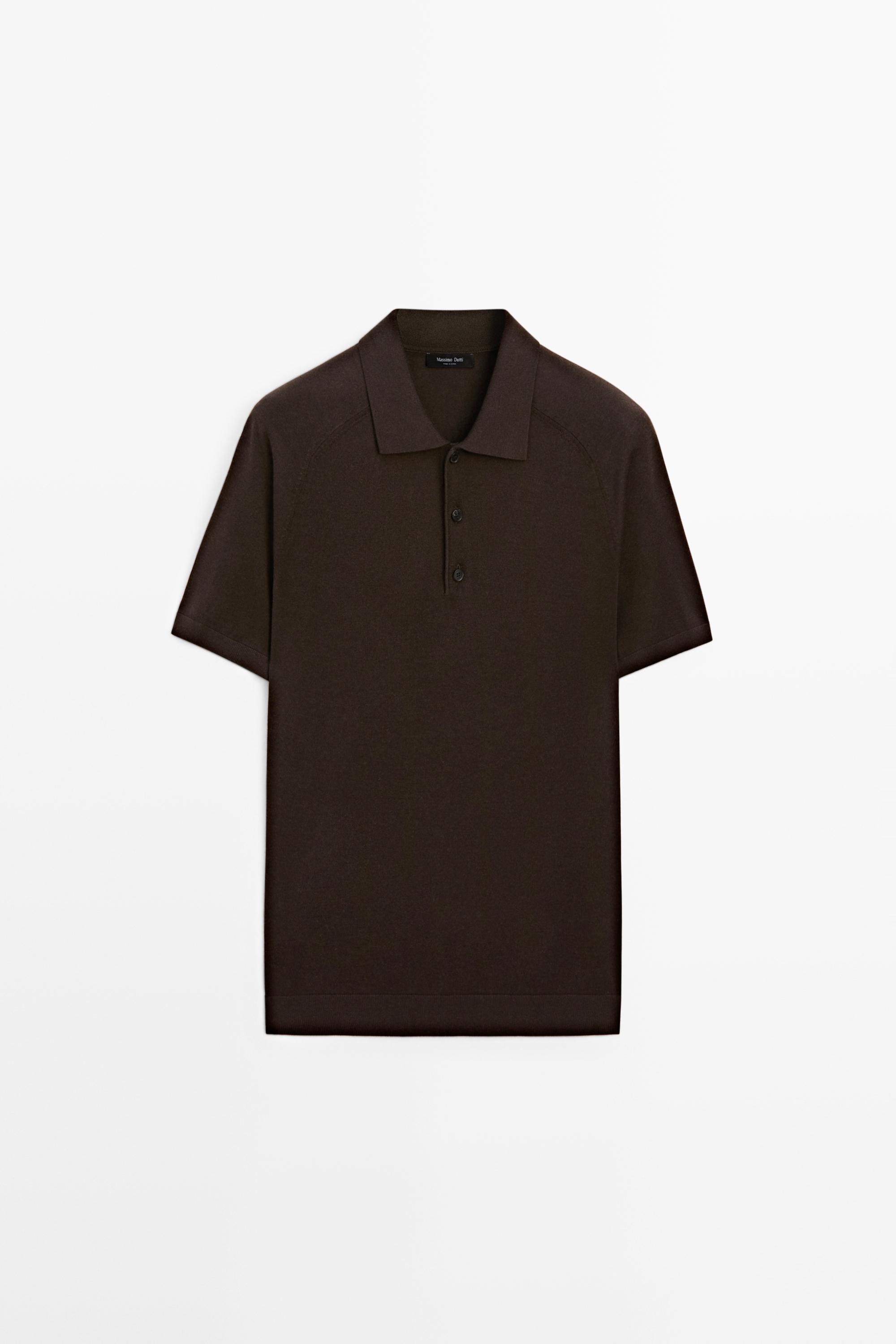 Pull polo en maille fluide de coton