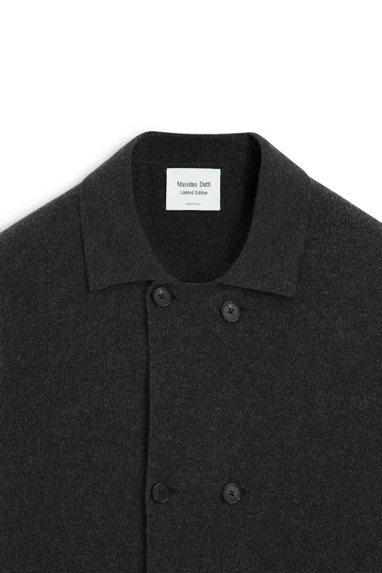Double-breasted knit cardigan - LIMITED EDITION — CHARCOAL
