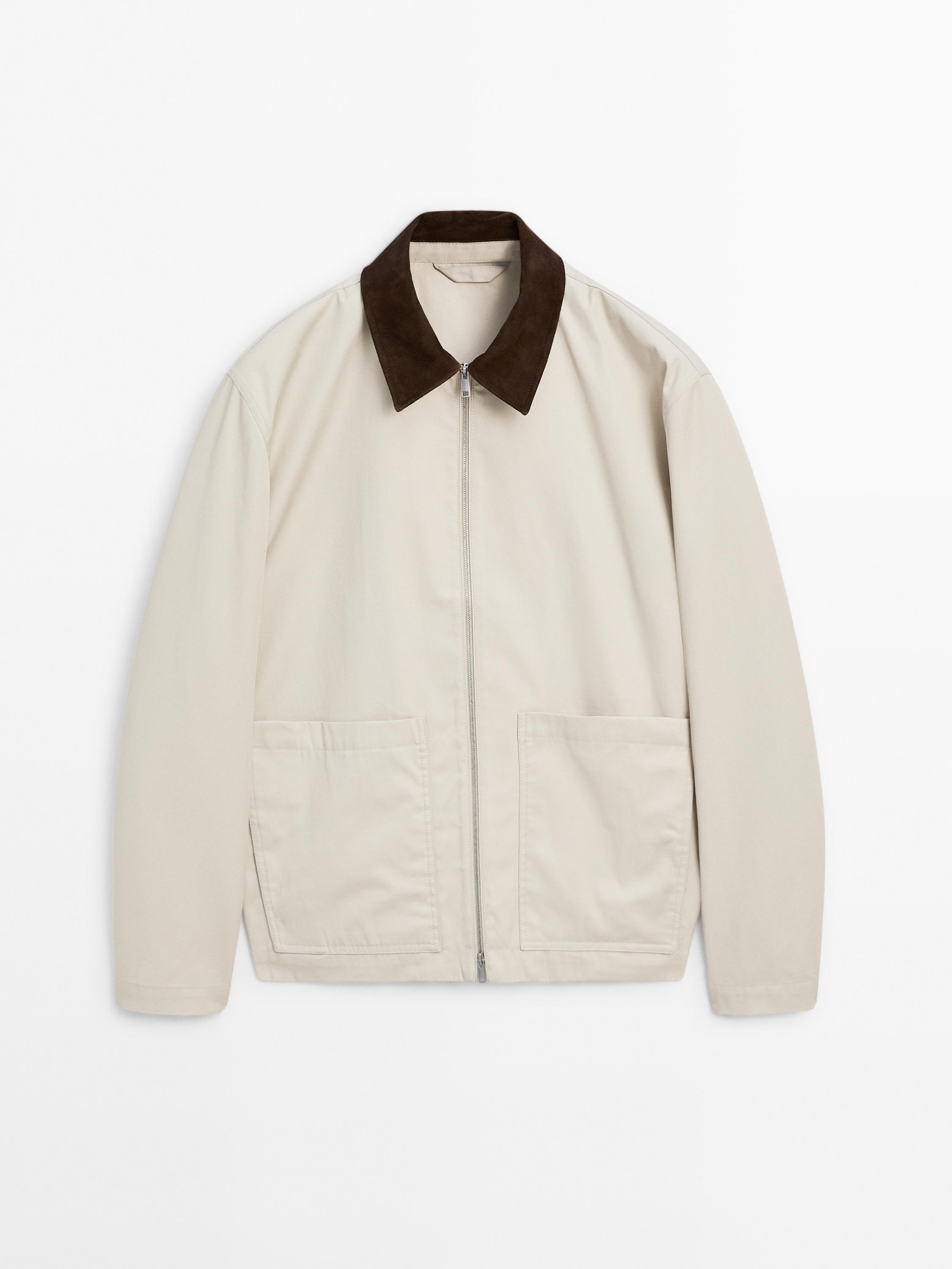 Veste 100 % coton à col