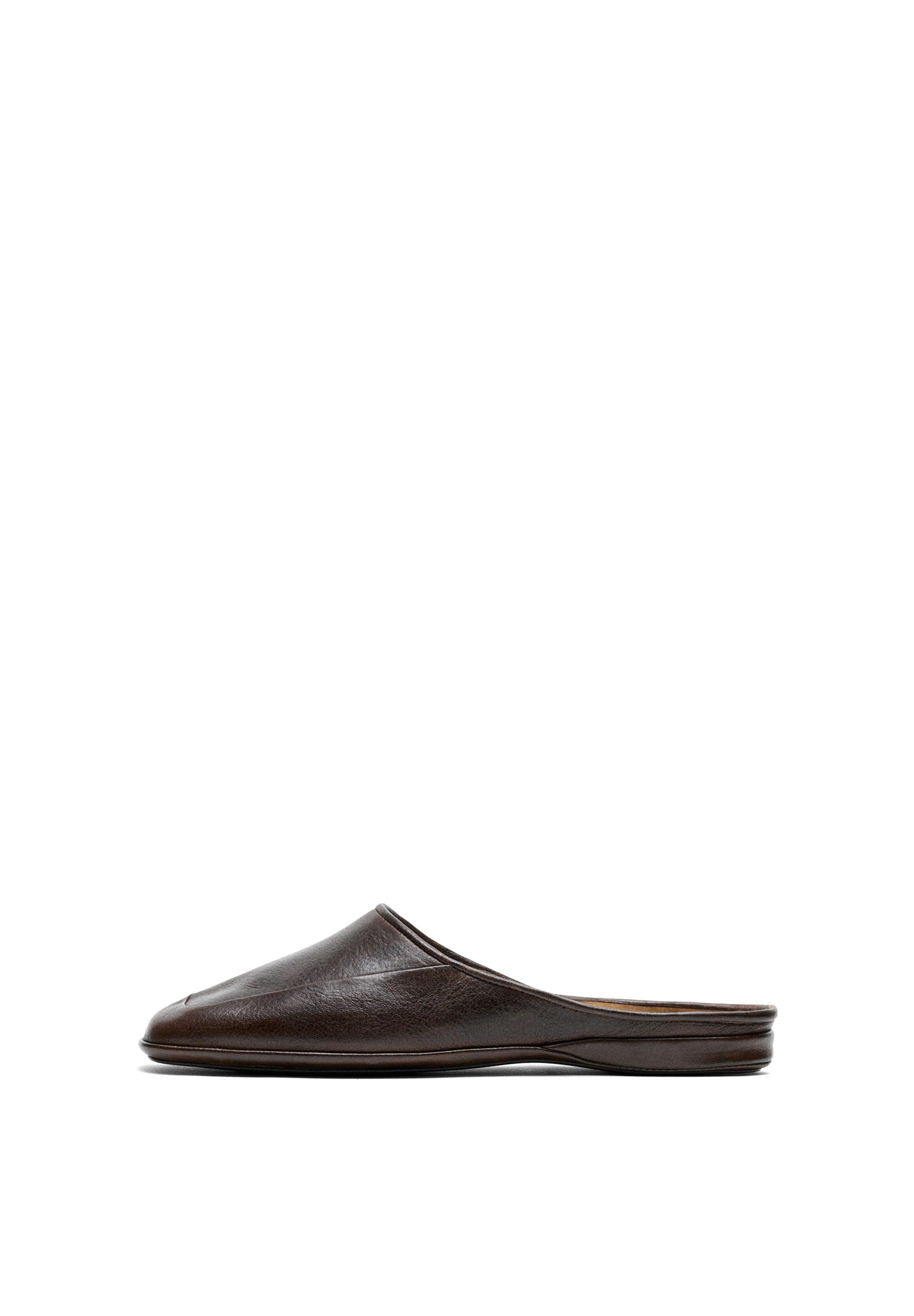 Soft leather mules - STUDIO — BROWN