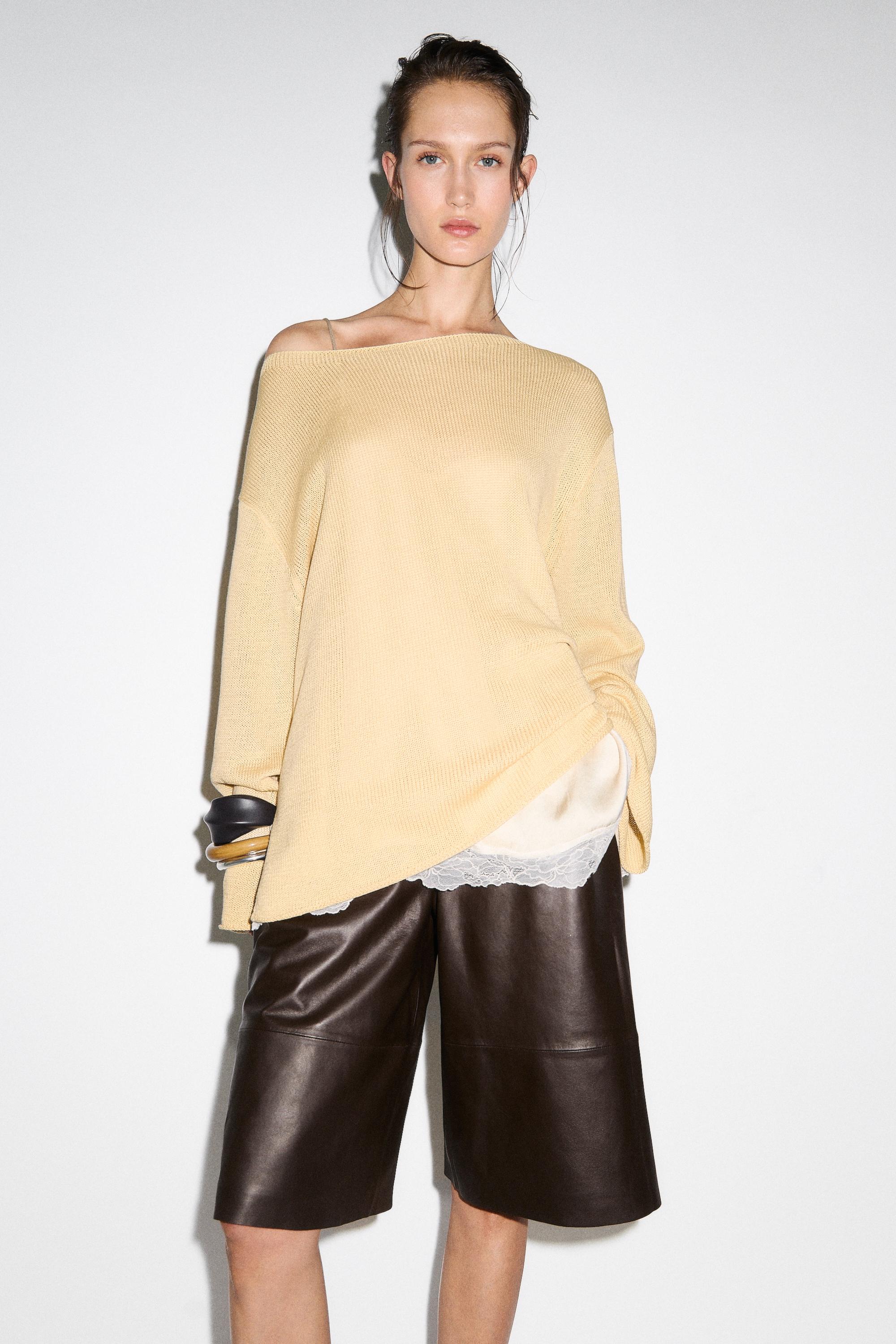 100% mercerised cotton sweater — GOLDEN