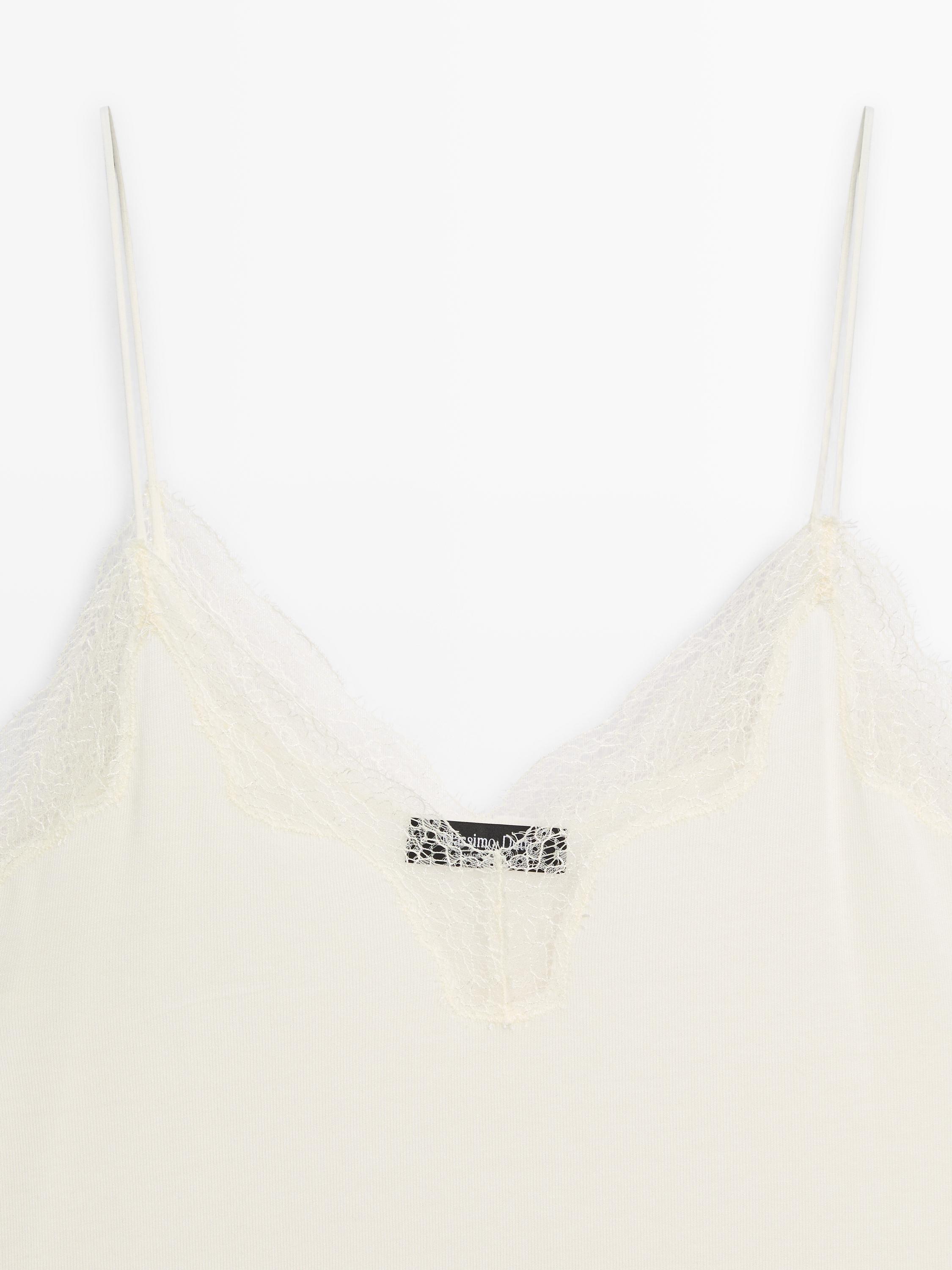 Camisole top with lace detail