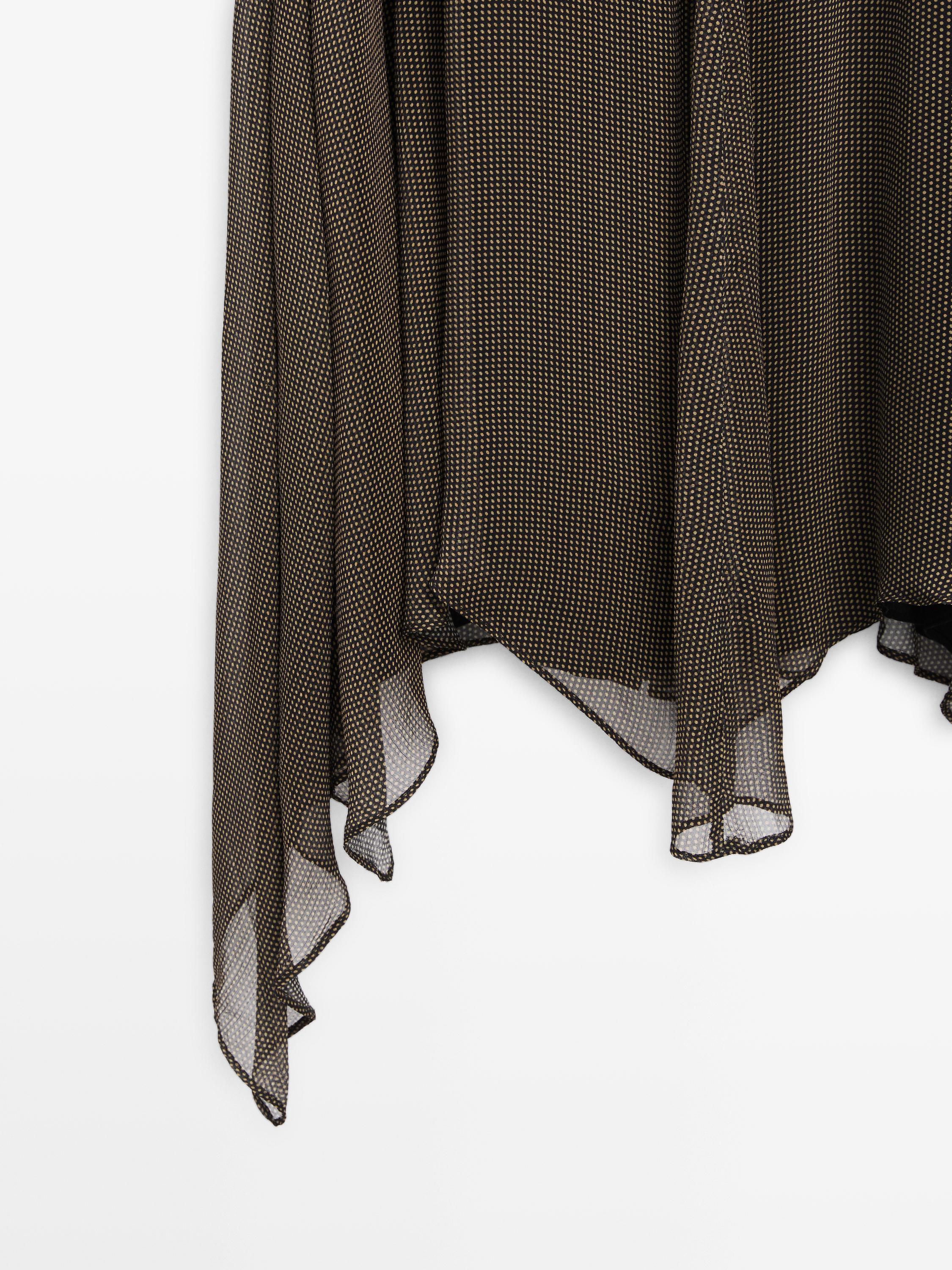 Flowing layered dress with ruffles — Washed