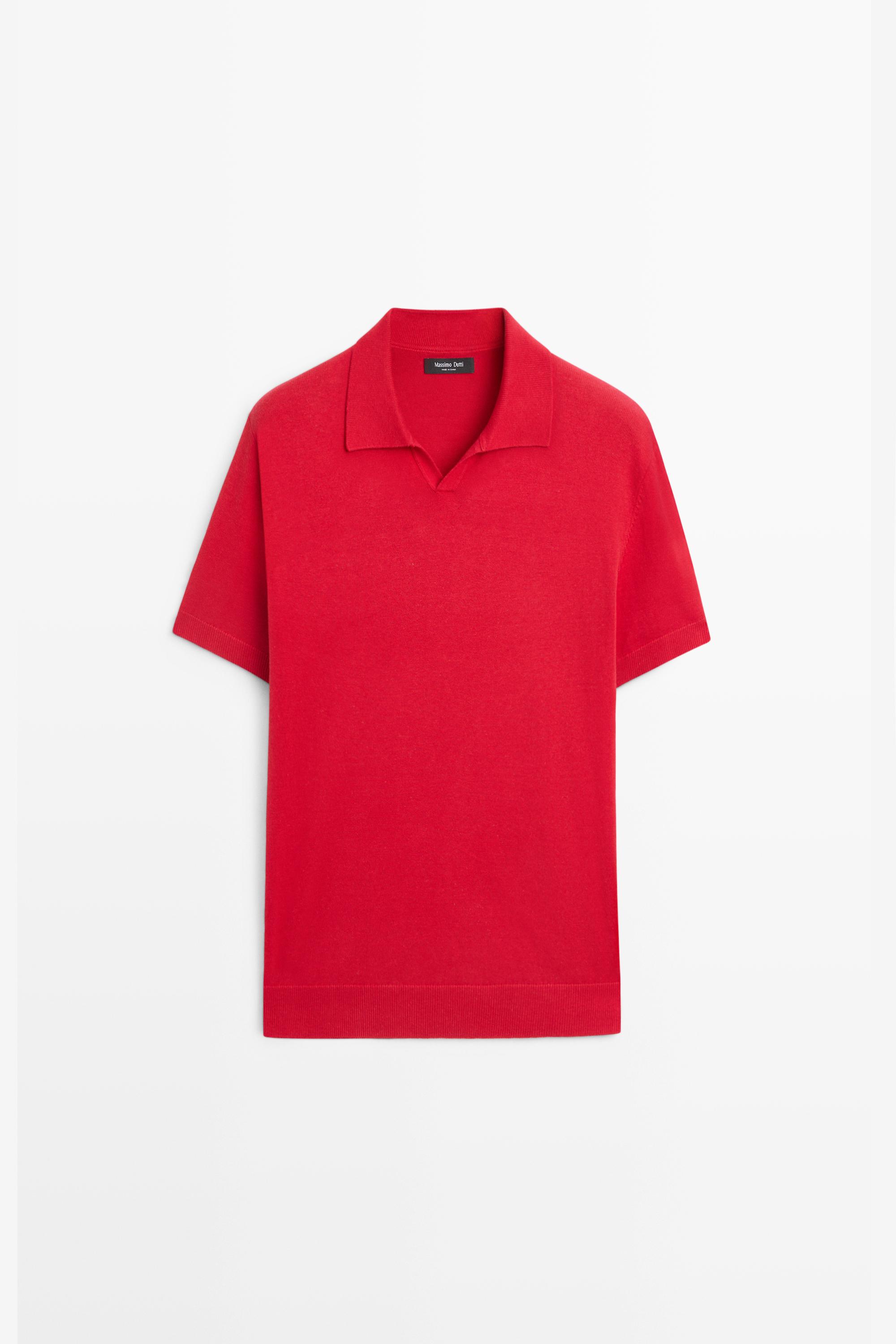 Polo cuello pico mezcla algodón