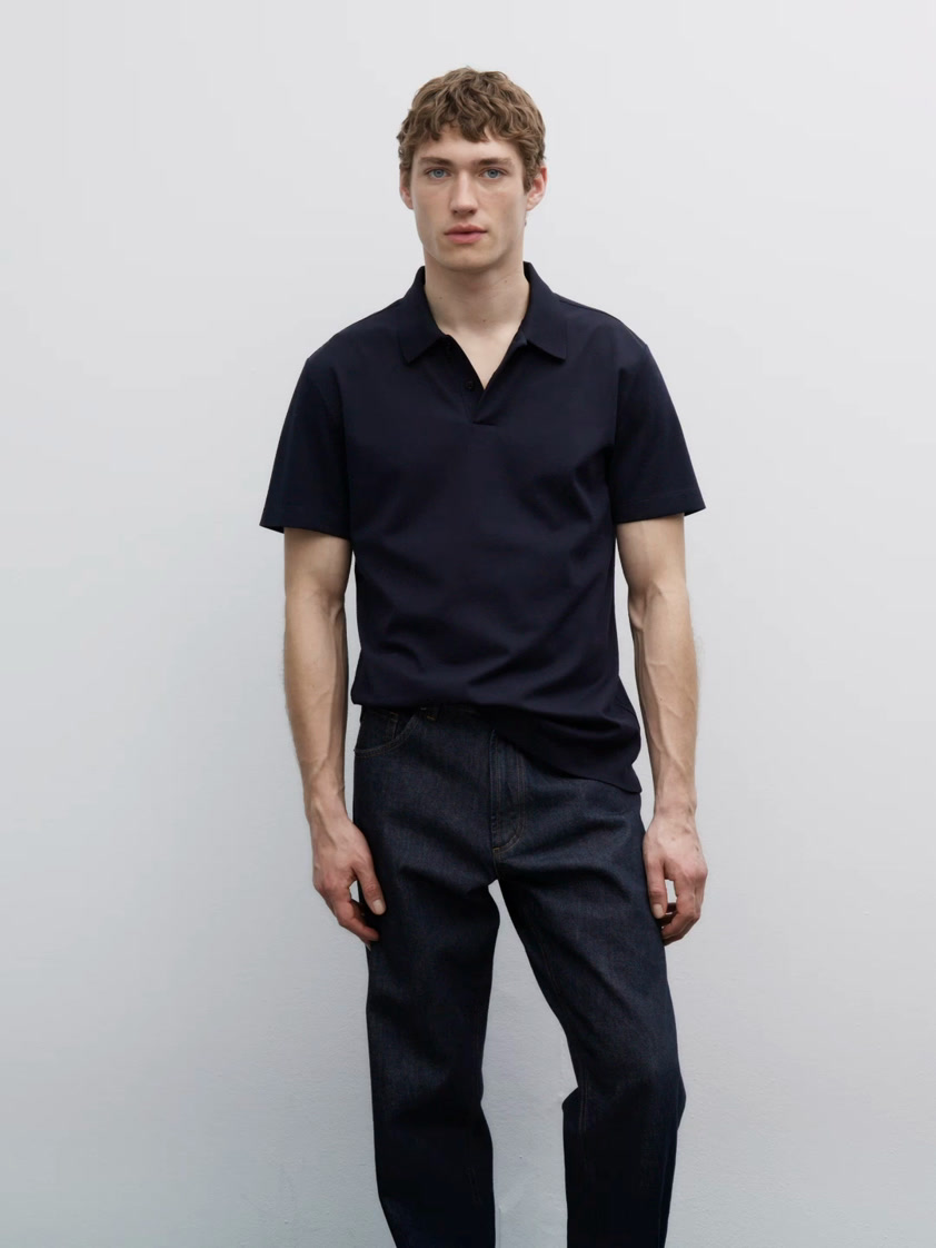 100% cotton microstructure polo shirt