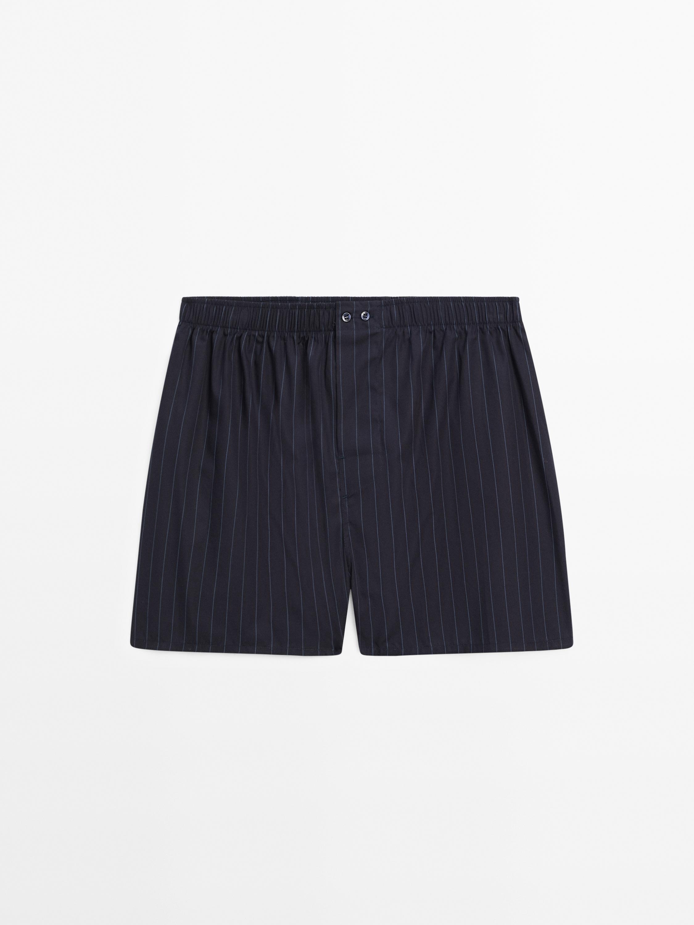 100% cotton striped boxers