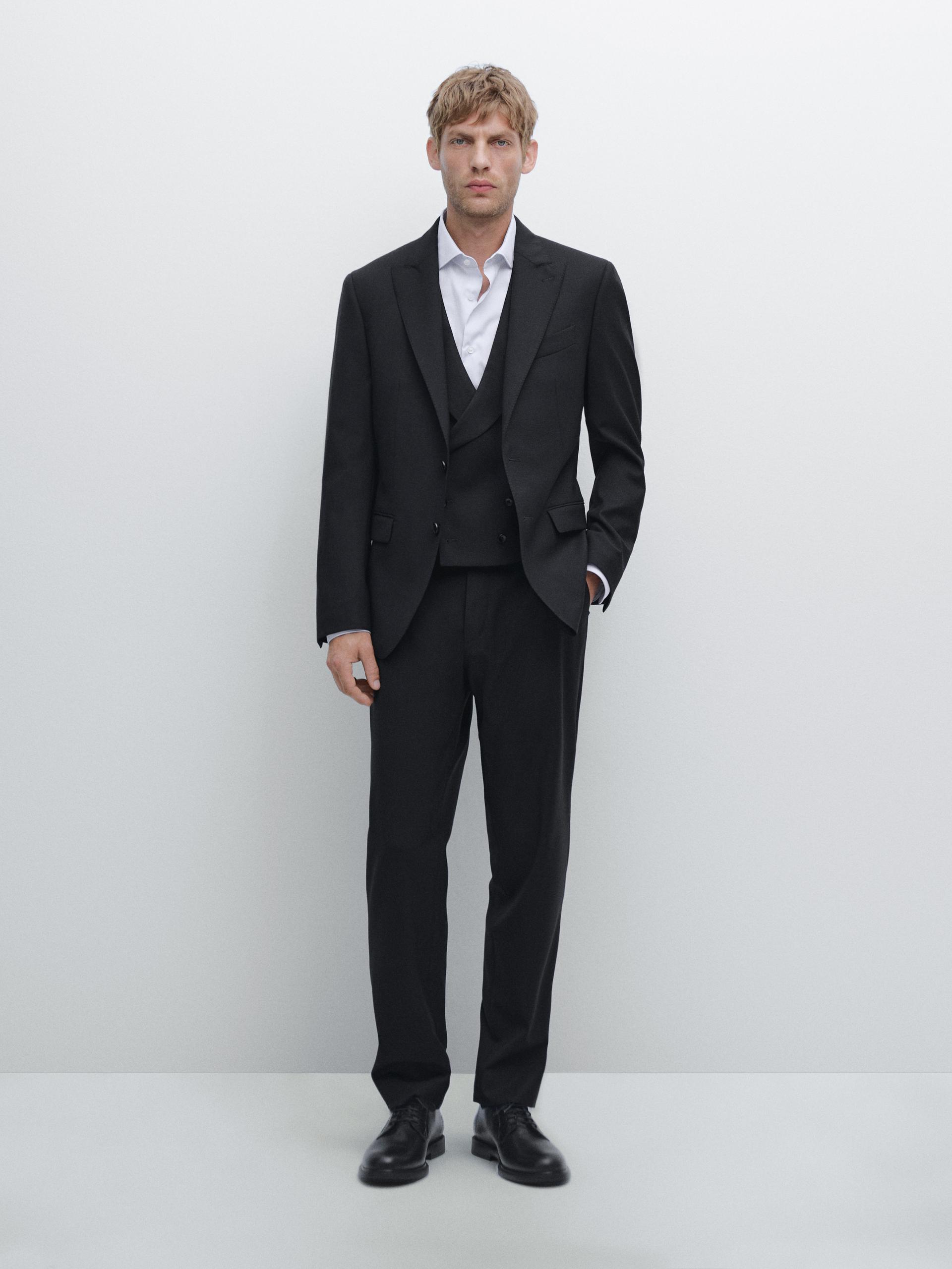 Americana Traje Solapa Pico - Azul Marino - 52 - Massimo Dutti - Hombre
