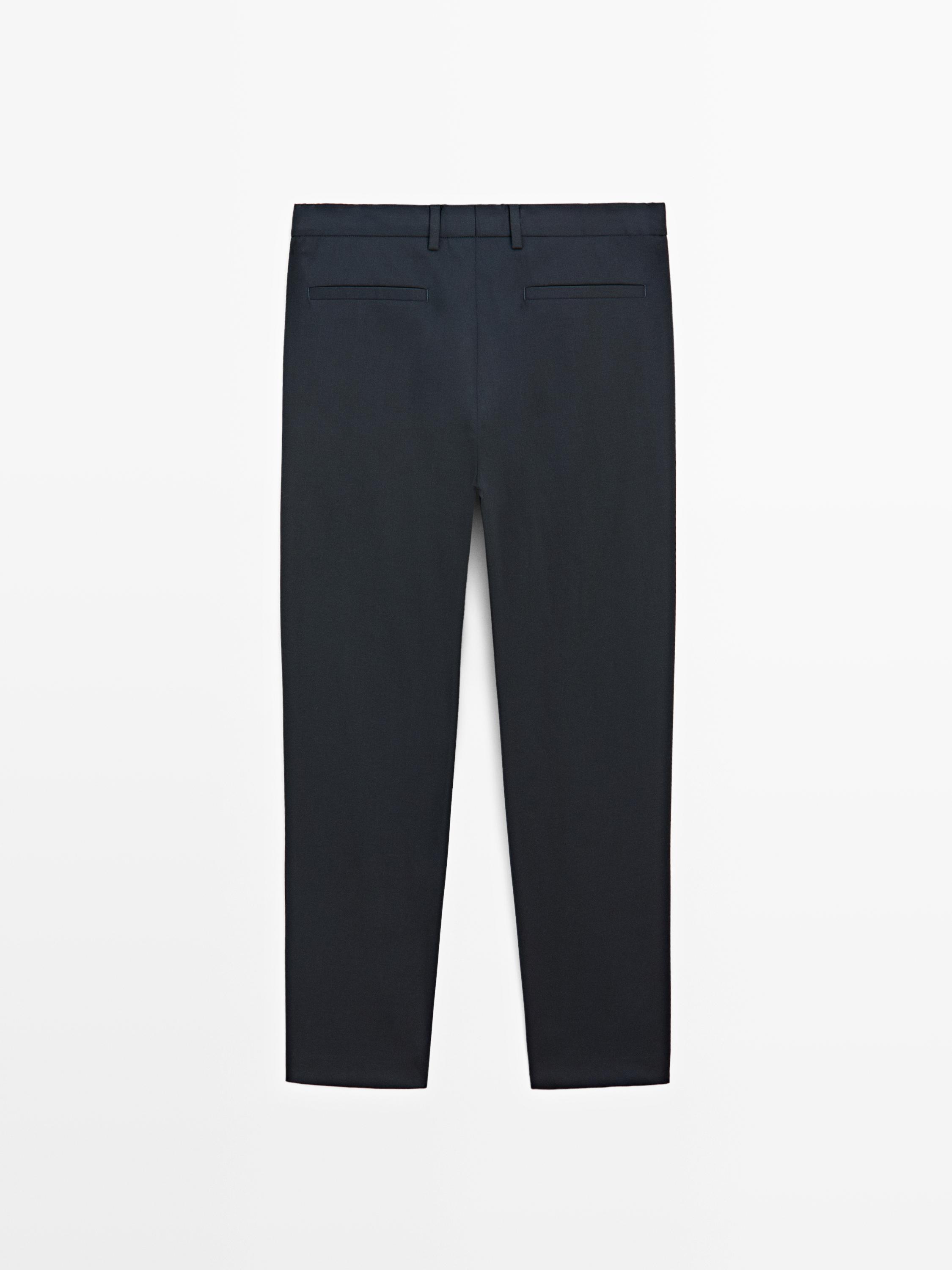 Wool blend trousers