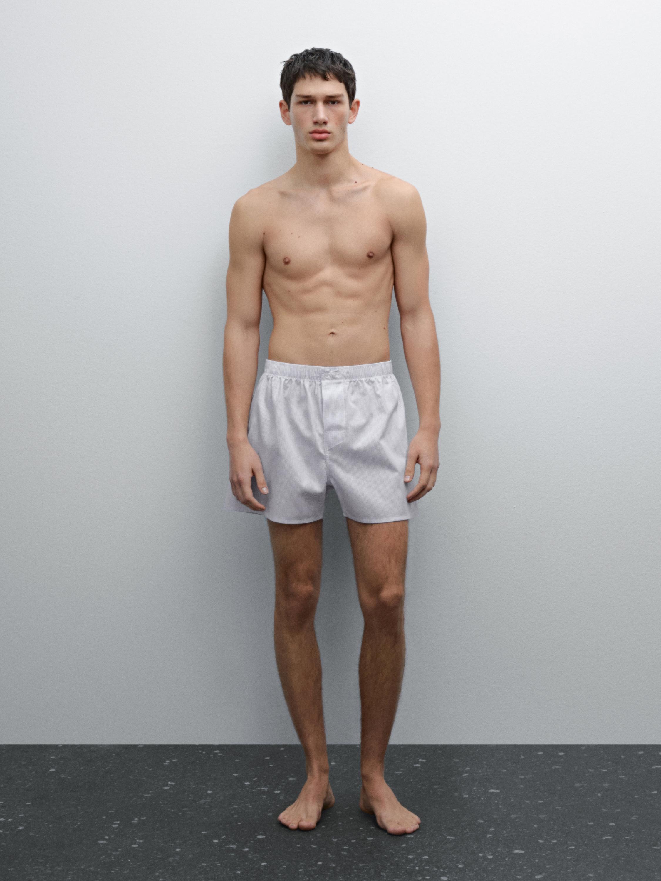 Mini checkered boxer shorts