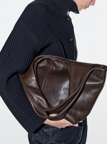 Medium nappa leather bag — BROWN 9