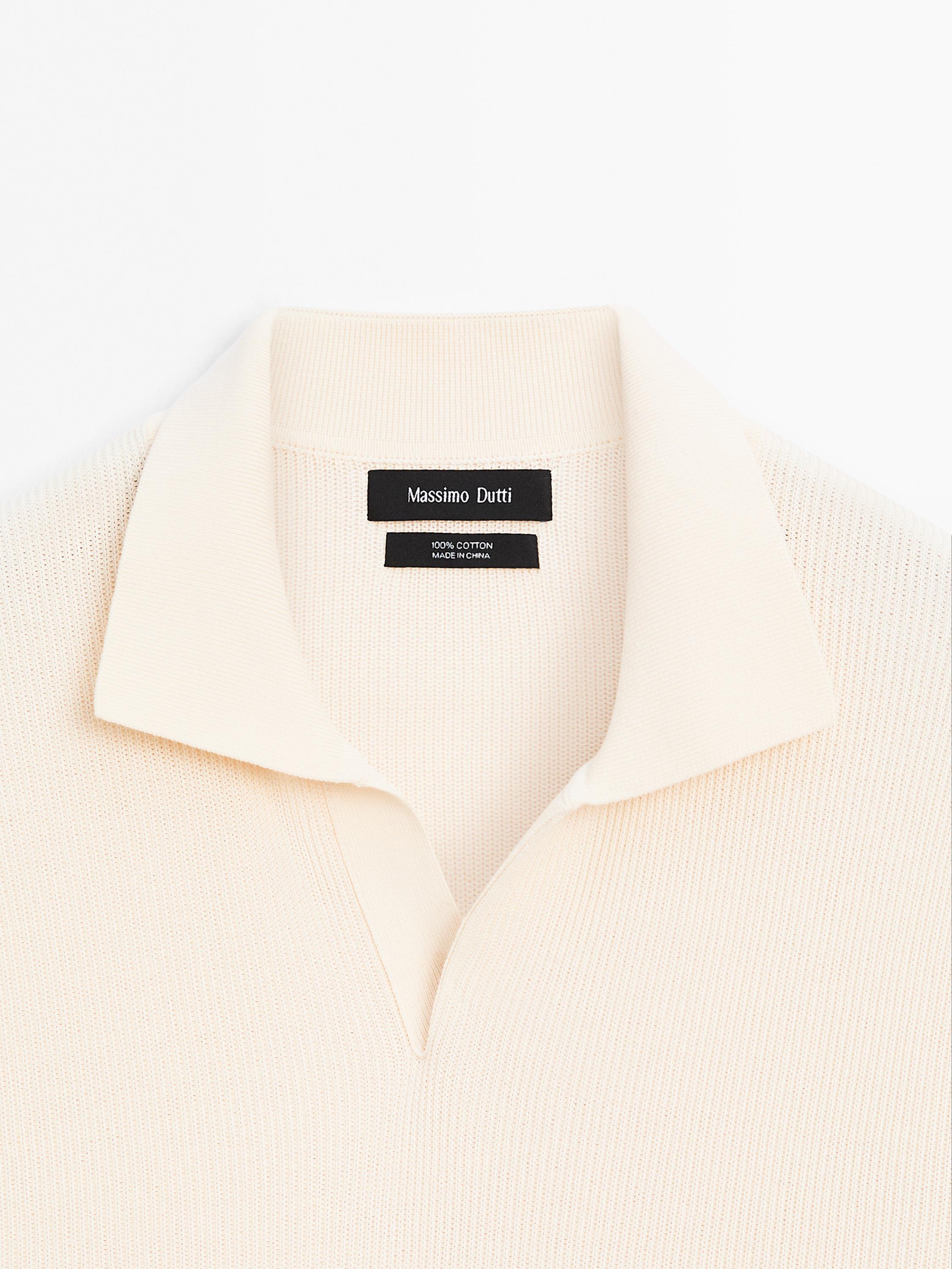 Short sleeve cotton jersey polo shirt