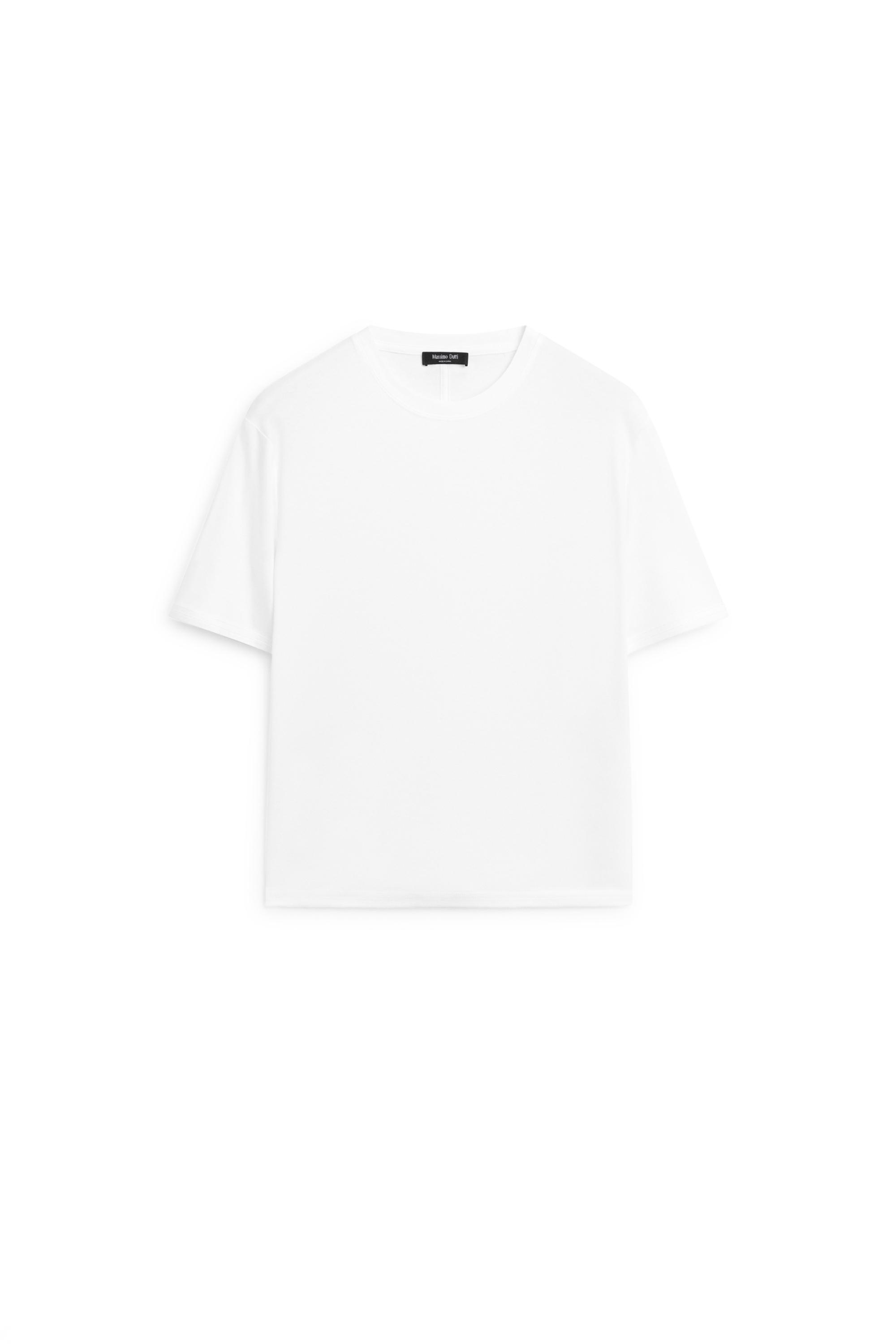 100% cotton short-sleeve T-shirt — WHITE