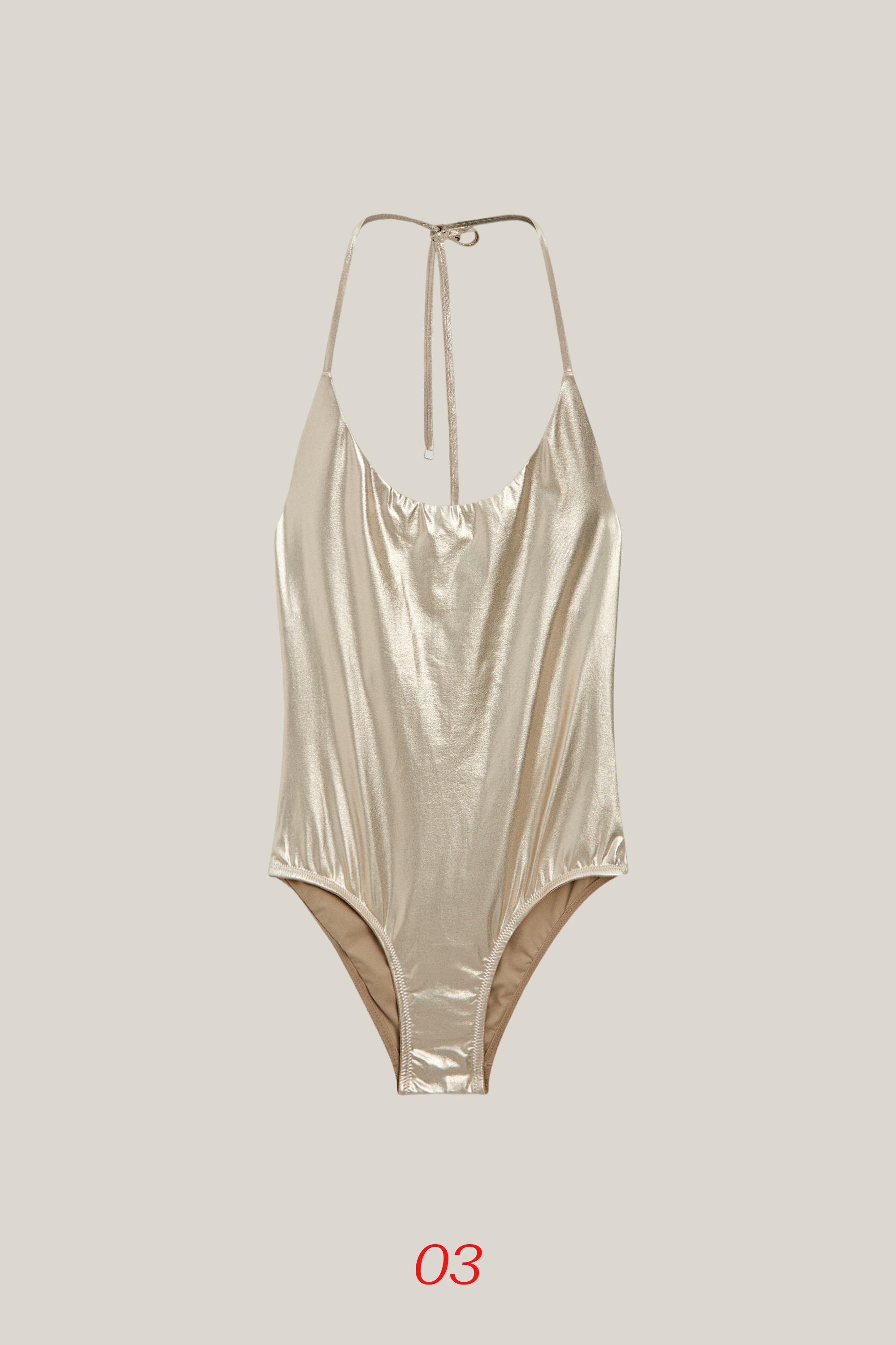 Metallic swimsuit — GOLD