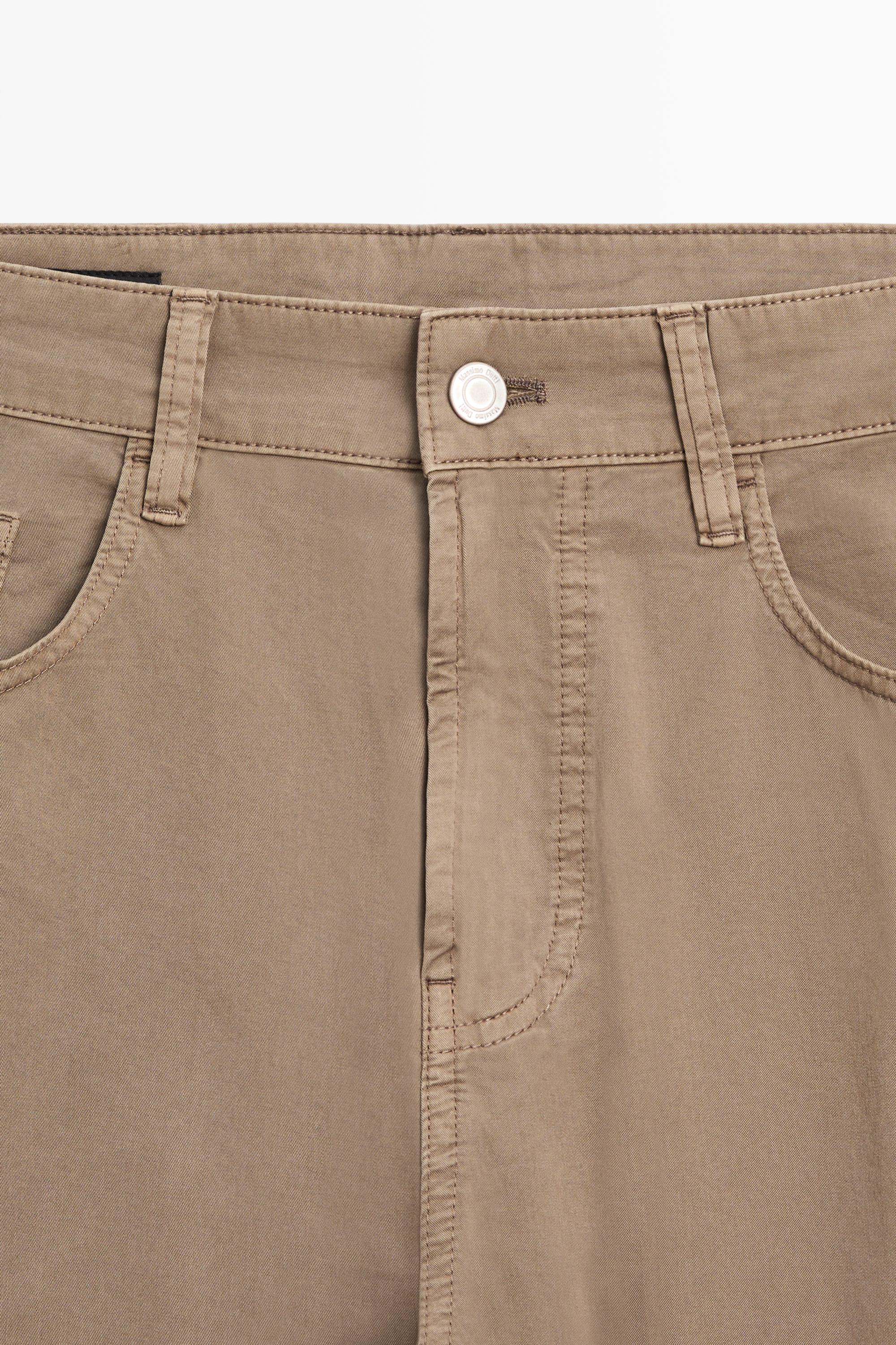 Barrel fit poplin denim-effect pants — OCHRE