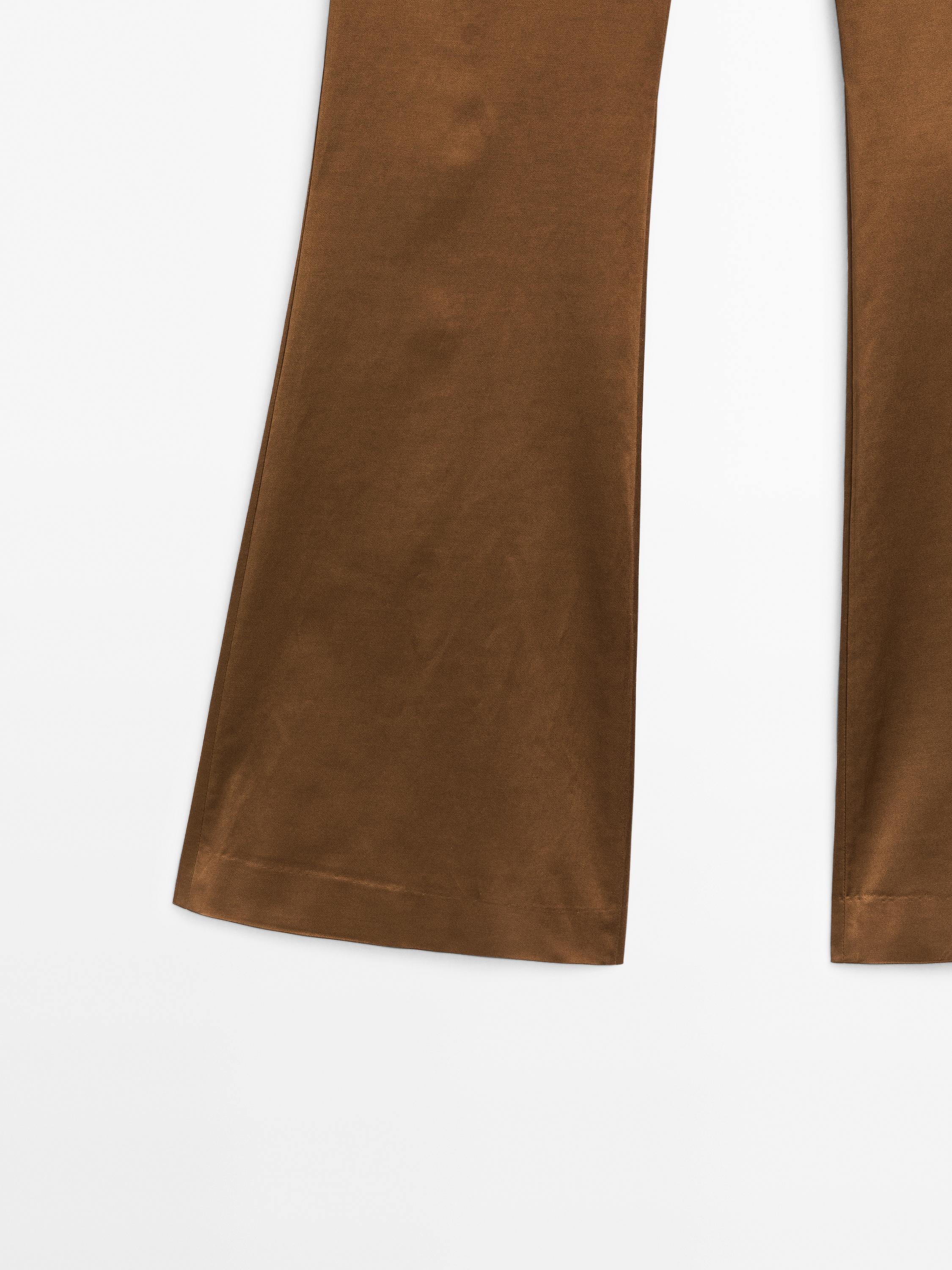 Satin flare fit trousers - Studio