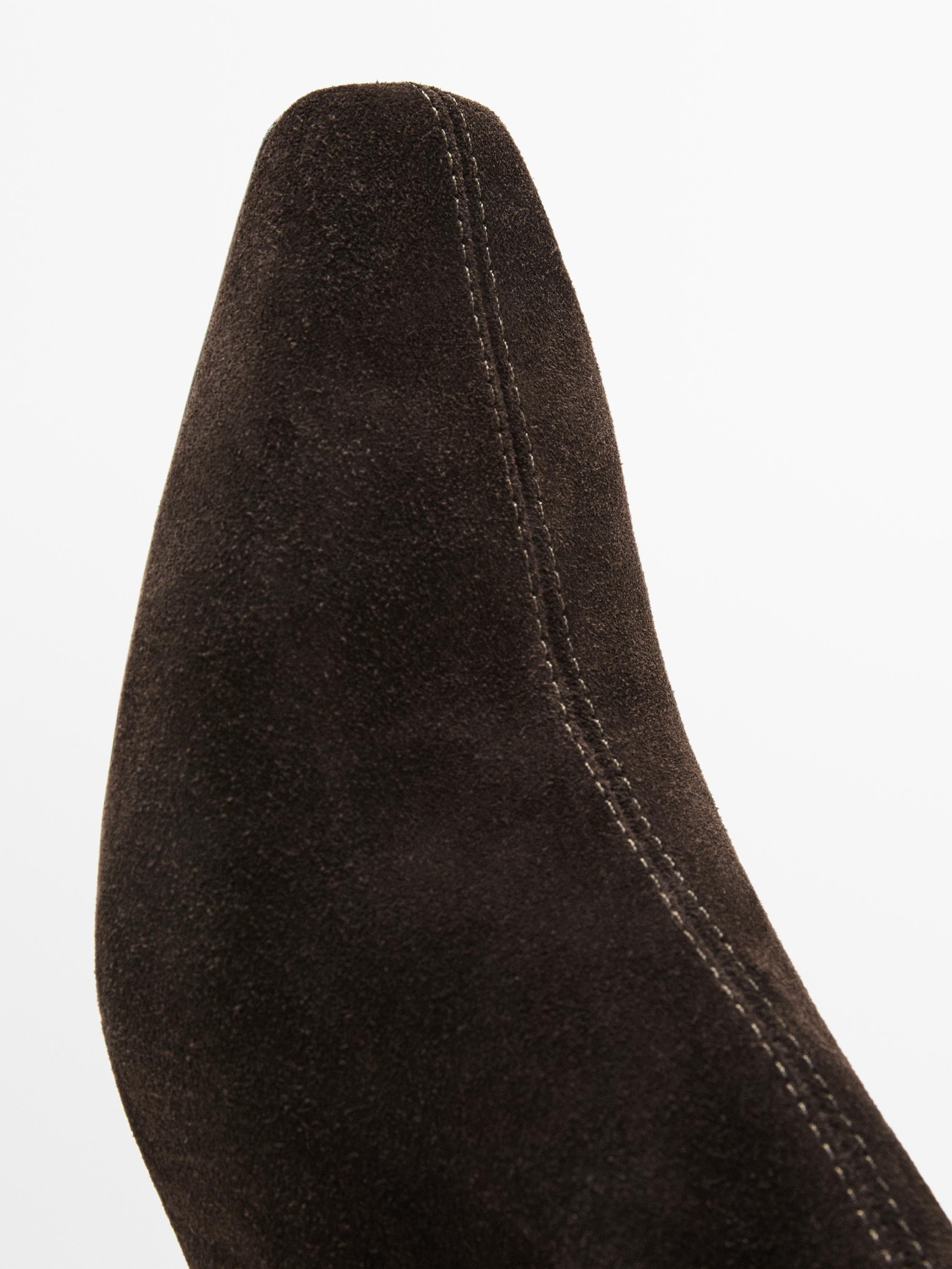 Wedge heeled ankle boots — BROWN