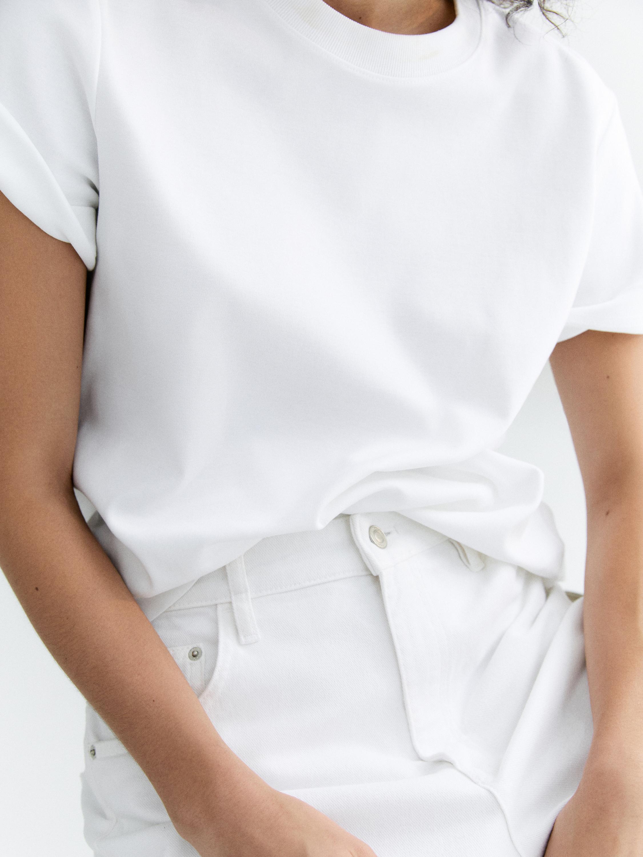 Short sleeve interlock T-shirt — Off white