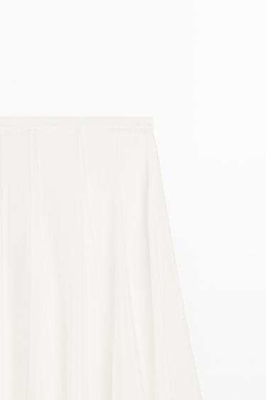 Flowy flared midi skirt — WHITE 9