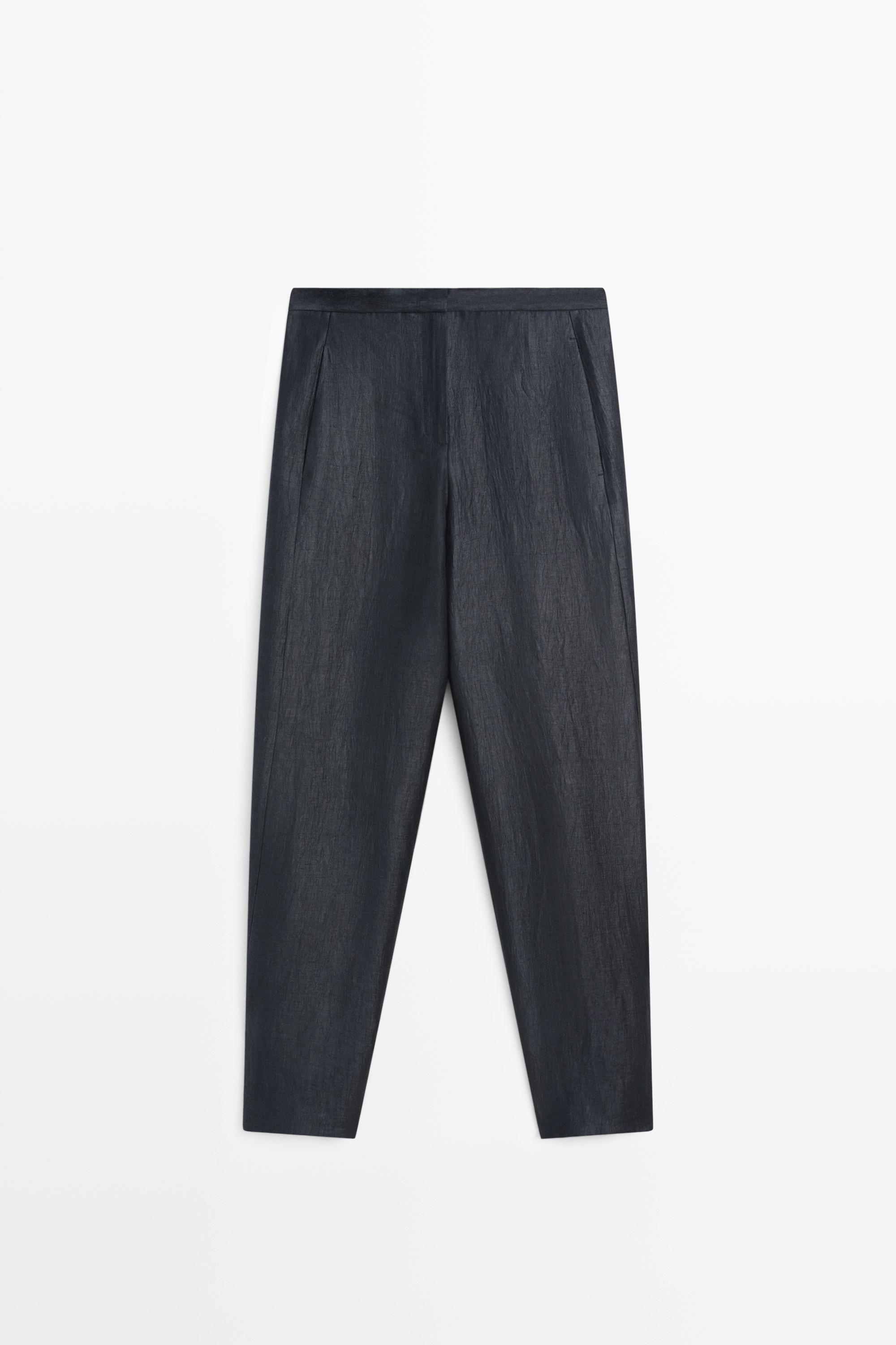 Trousers with gathered hems — Dark Blue