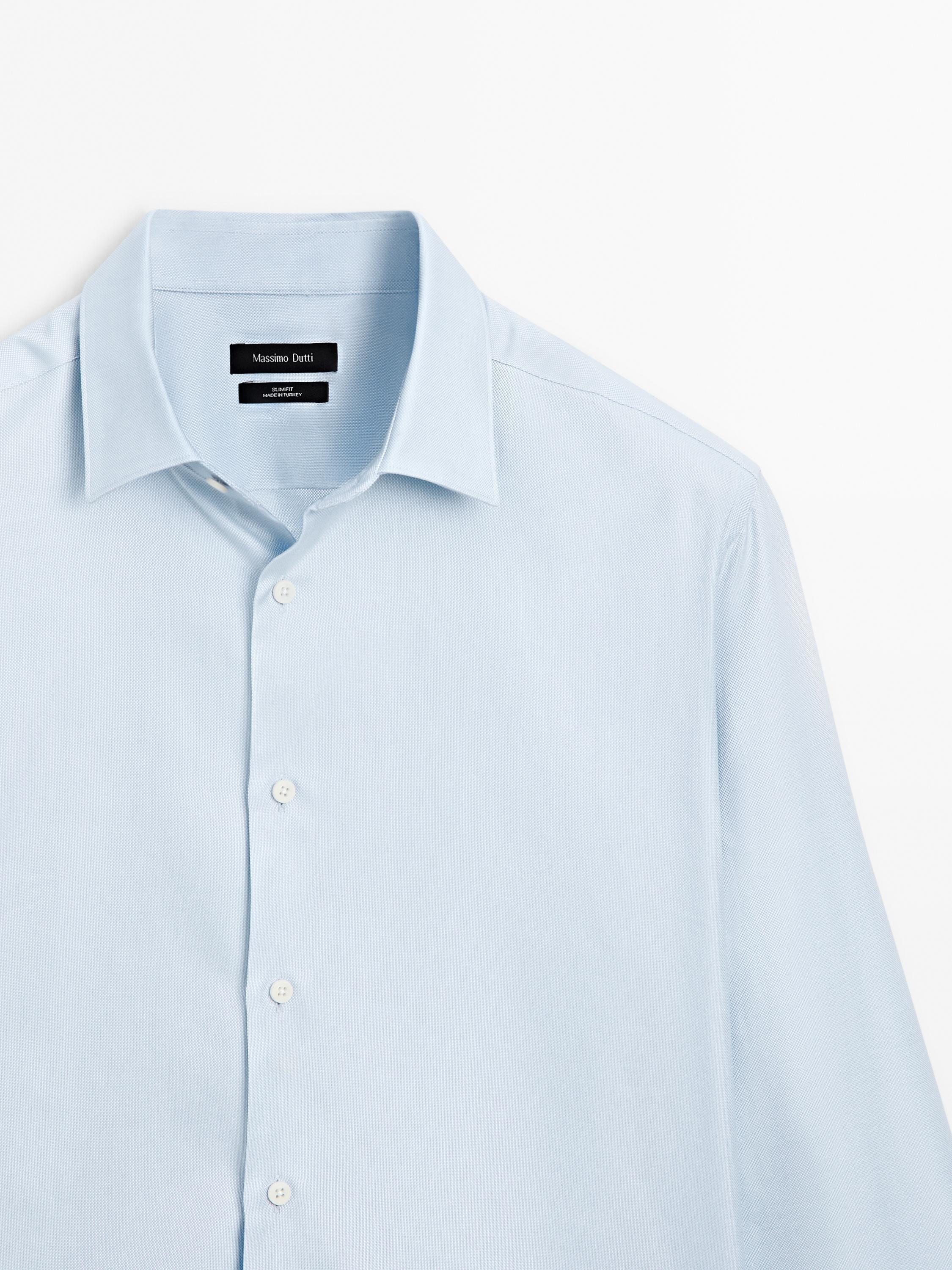 Slim fit 100% cotton Oxford shirt