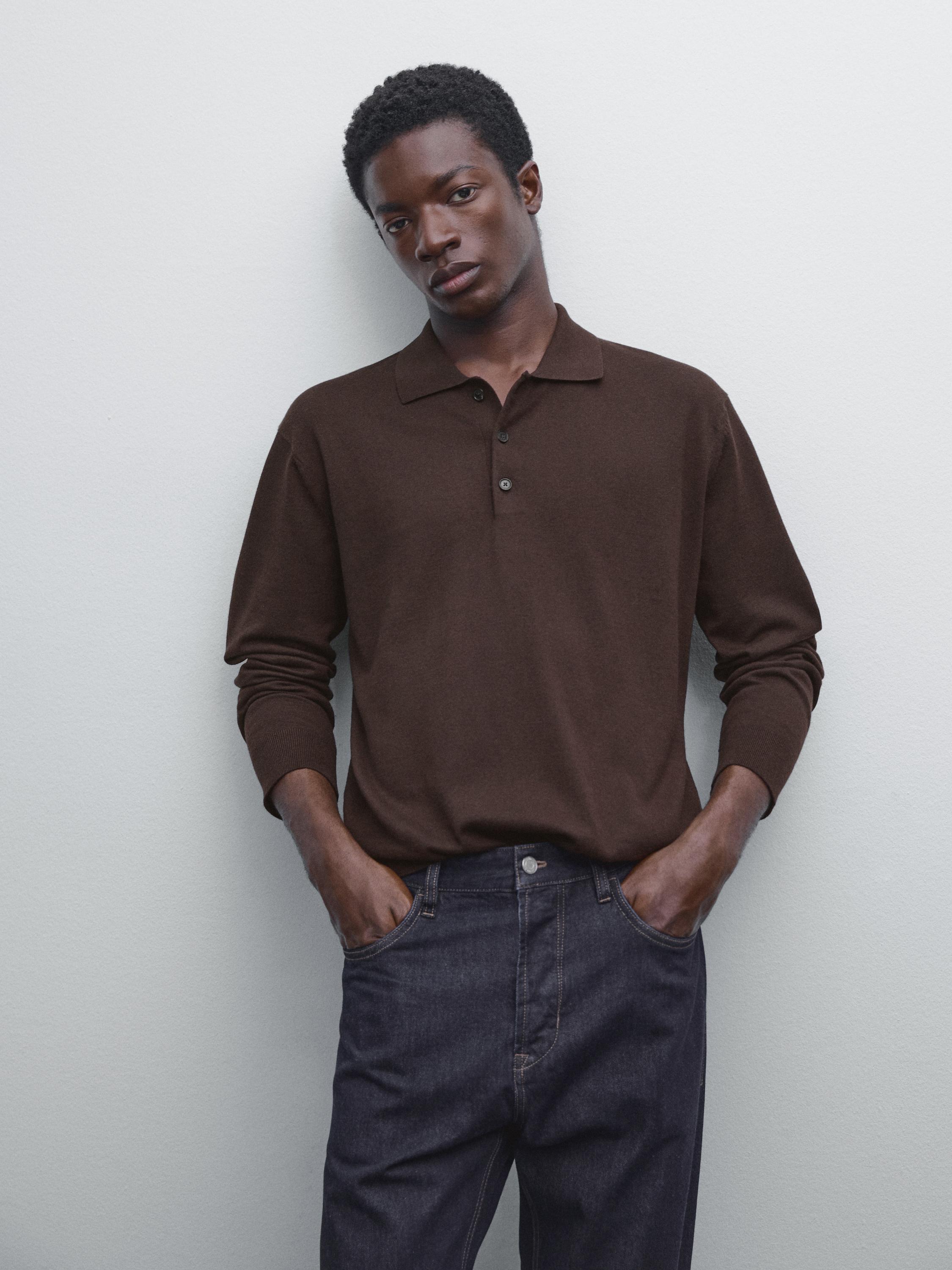Jersey polo punto mezcla algodón