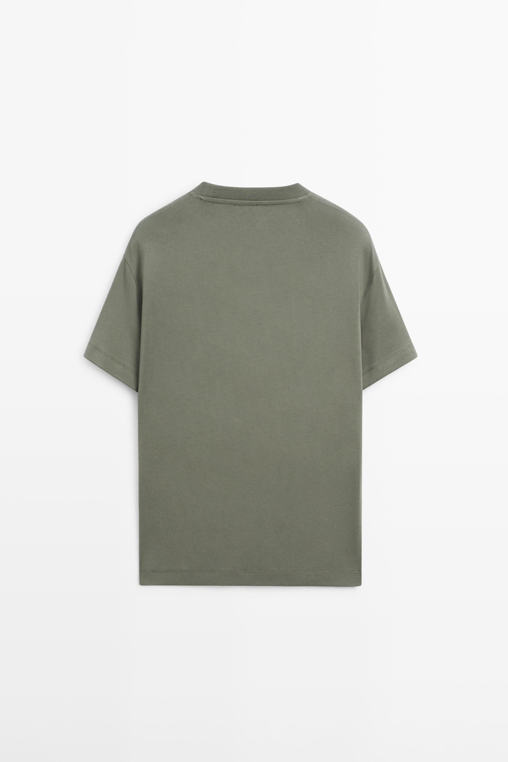 100% cotton short sleeve T-shirt — MOSS GREEN