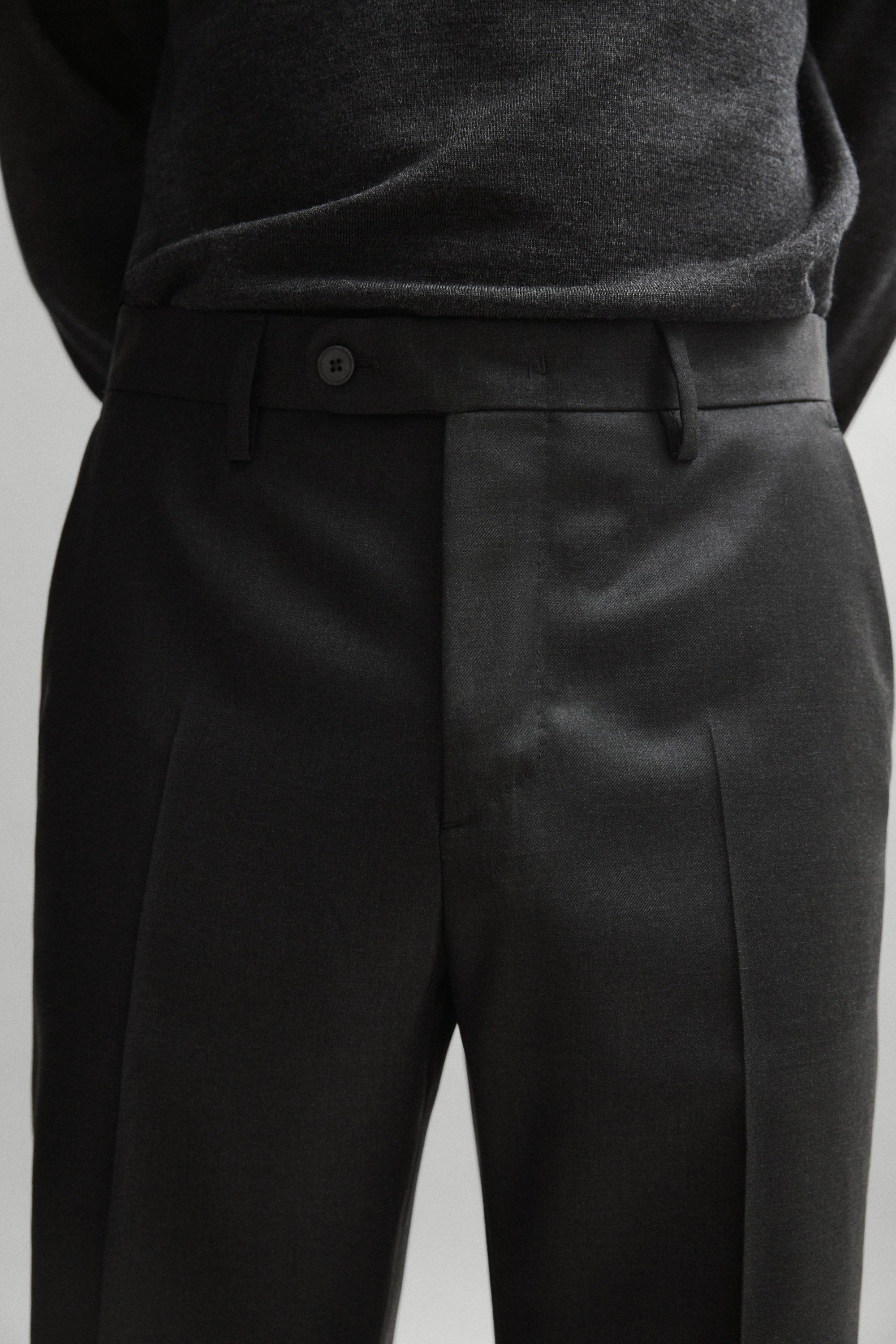 Cold wool suit trousers — CHARCOAL