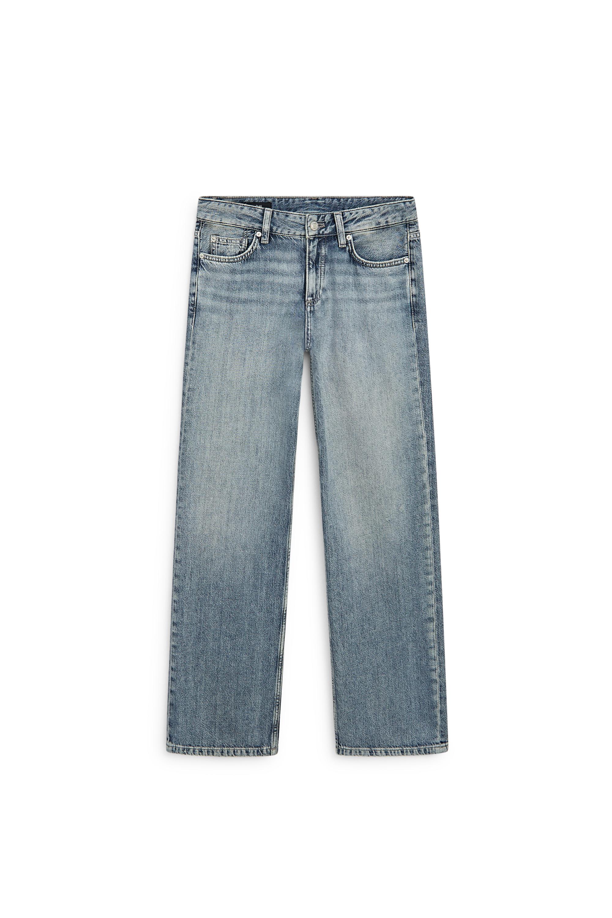 Low-rise straight-leg jeans — MEDIUM BLUE
