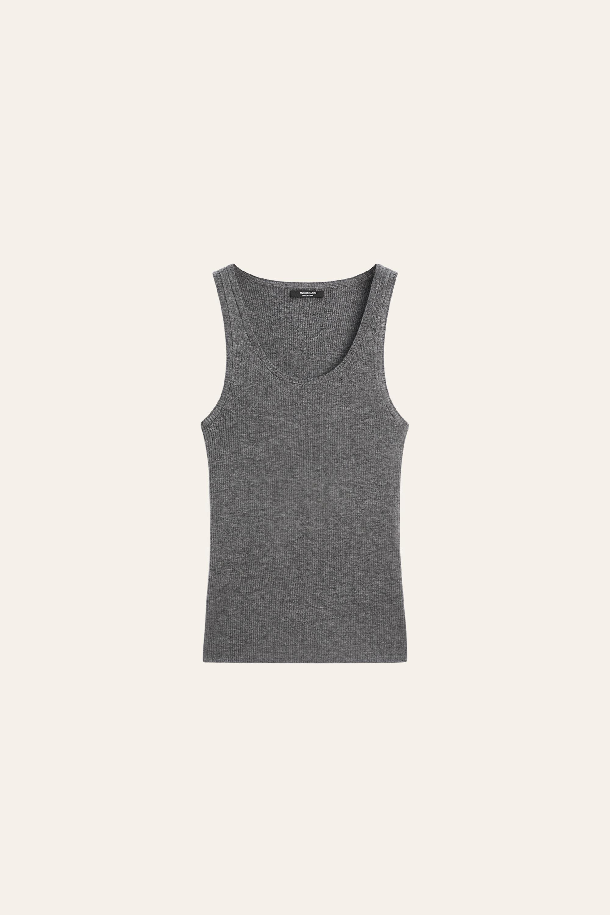 Ribbed knit top — GREY