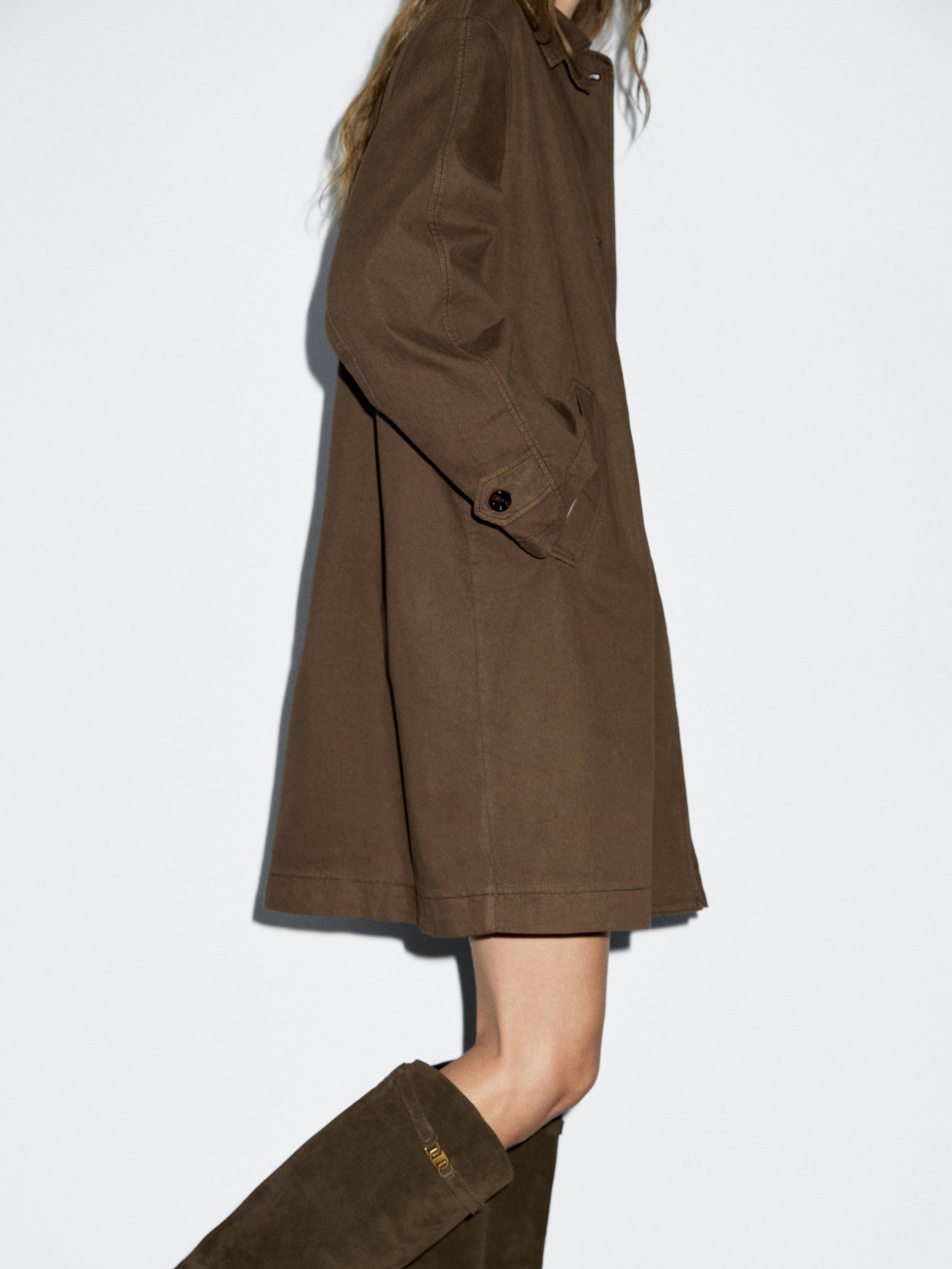 Cotton blend trench coat