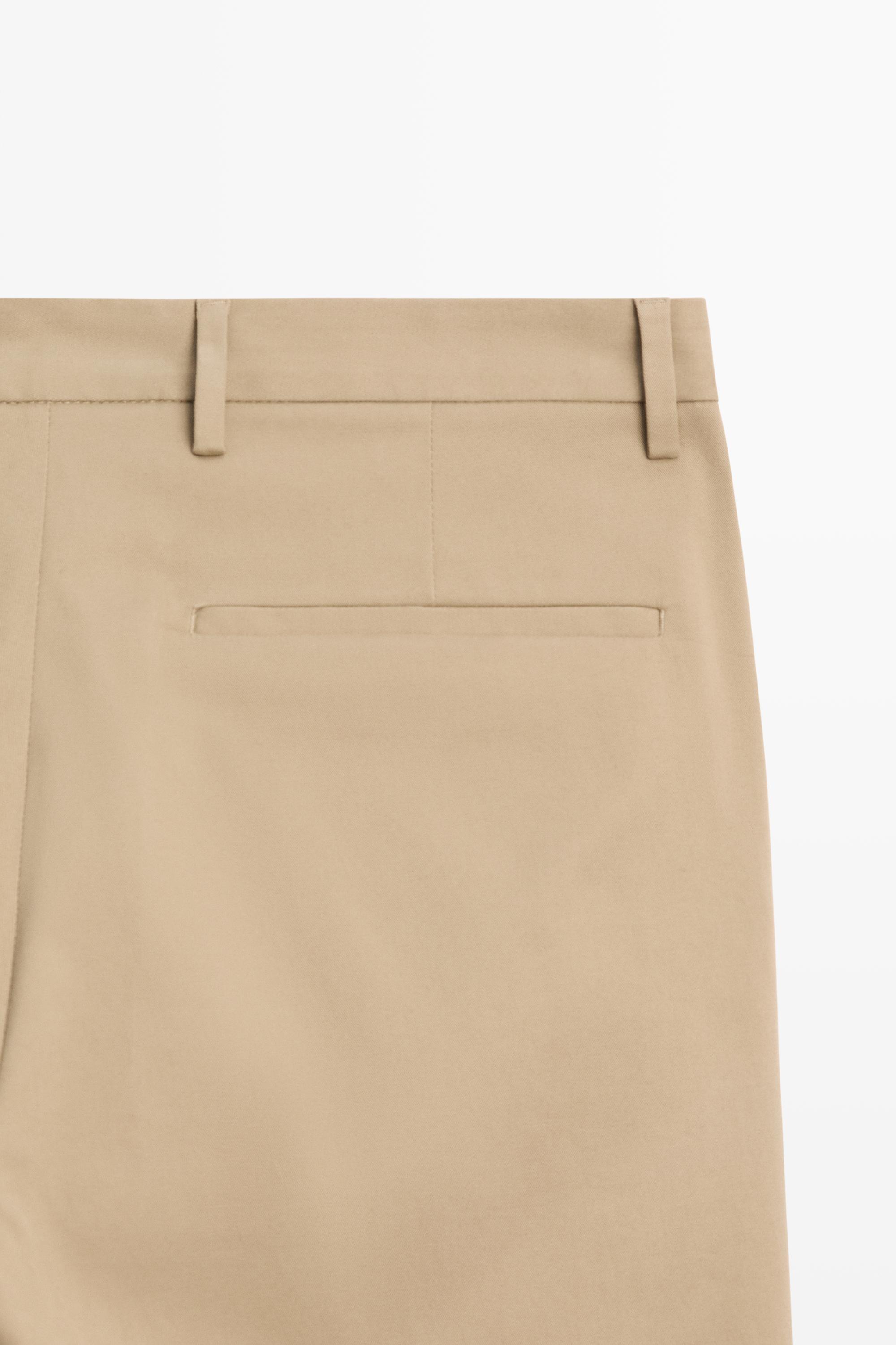 Cotton blend slim fit pants — OCHRE