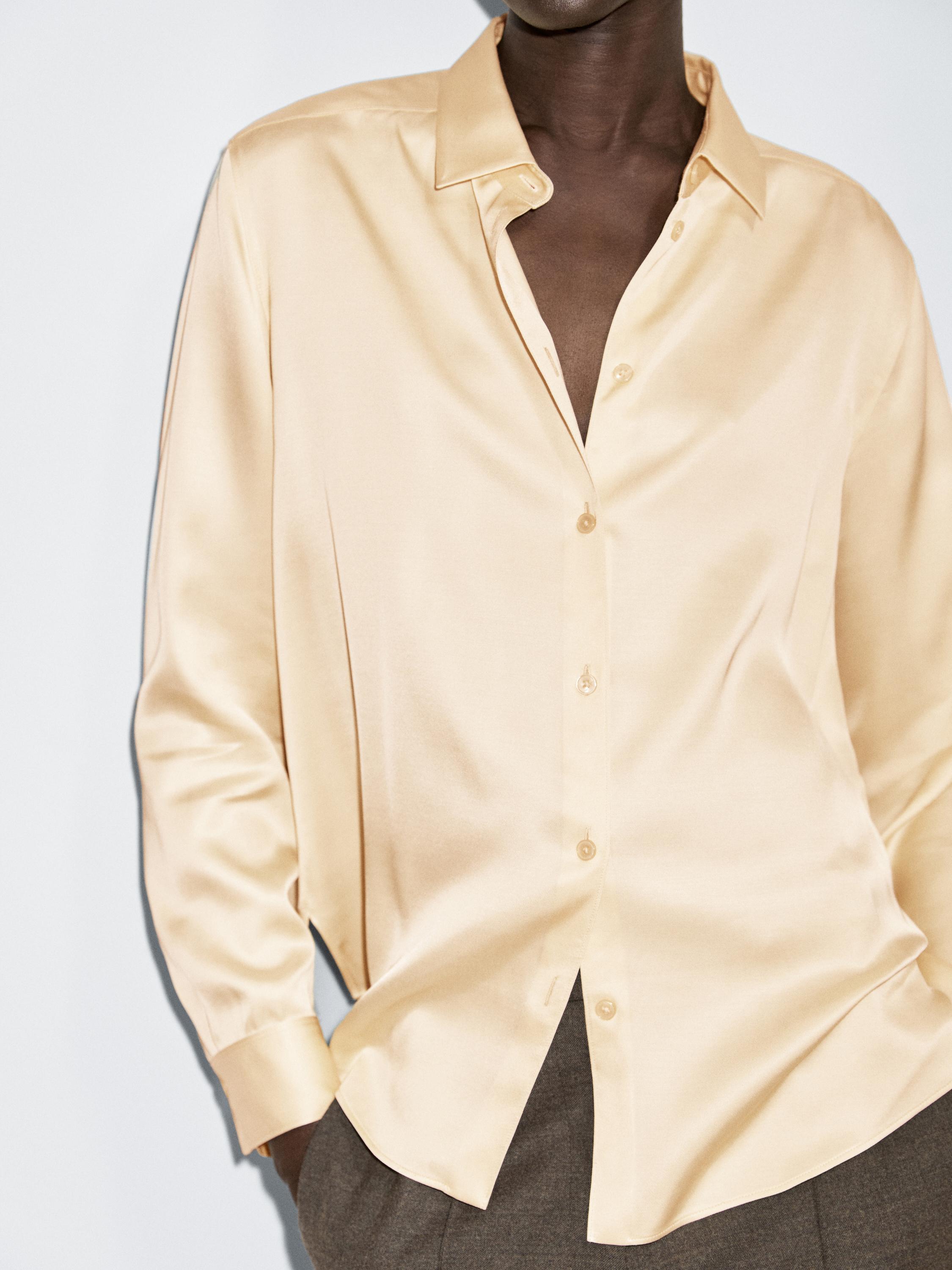 Flowing satin shirt