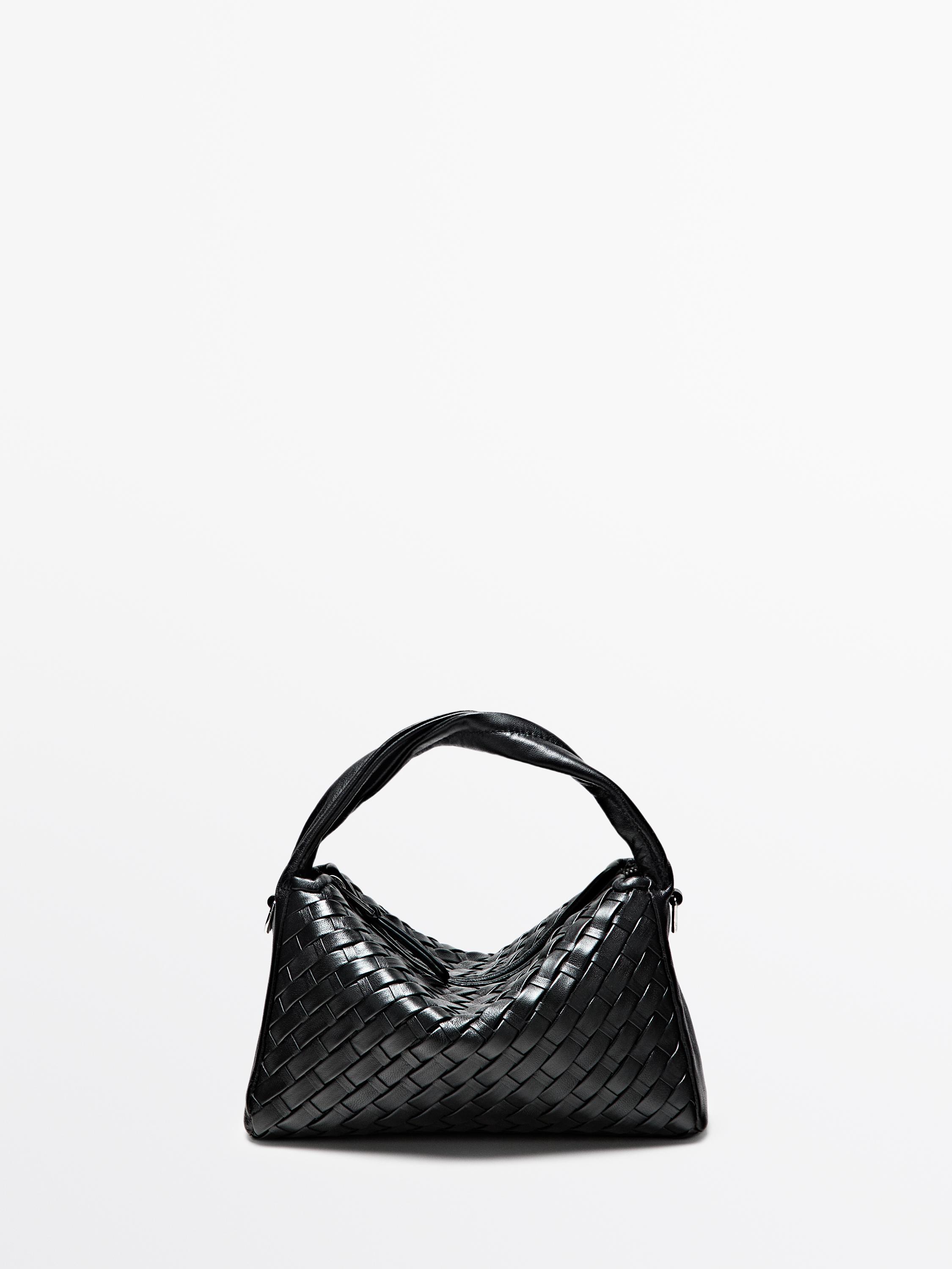 Nappa leather braided mini bag