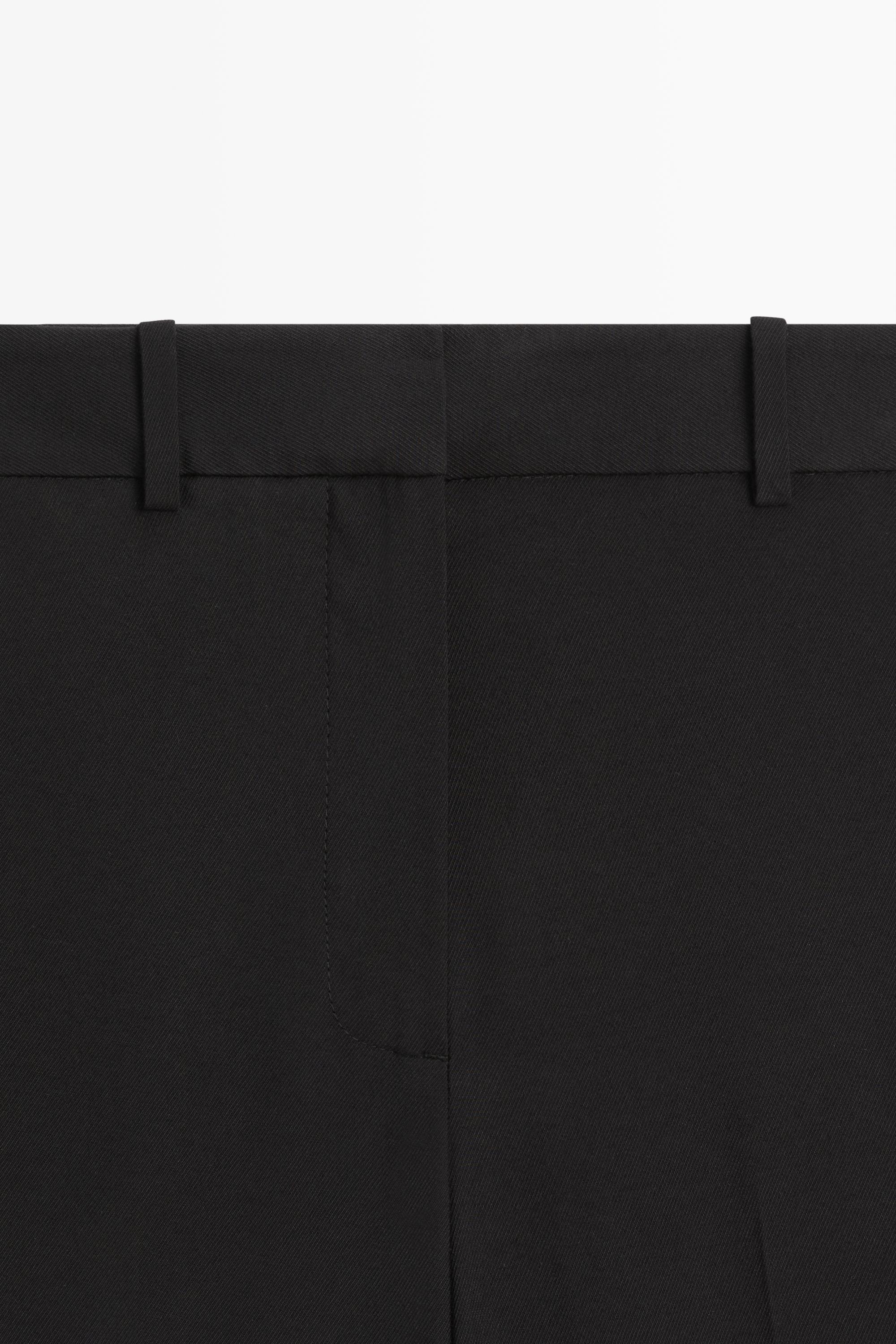 Flowing straight-leg pants — BLACK