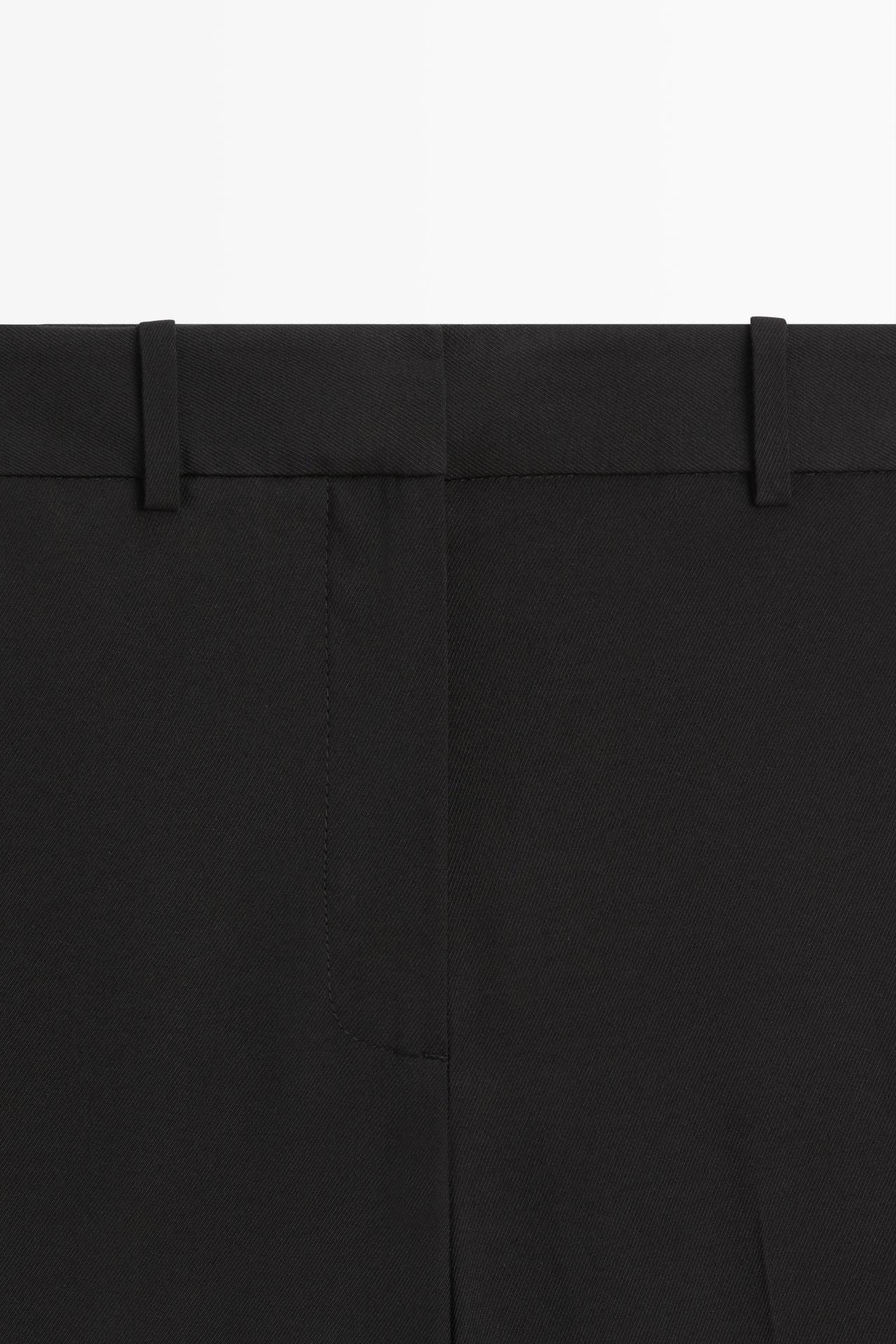 Flowing straight-leg pants — BLACK