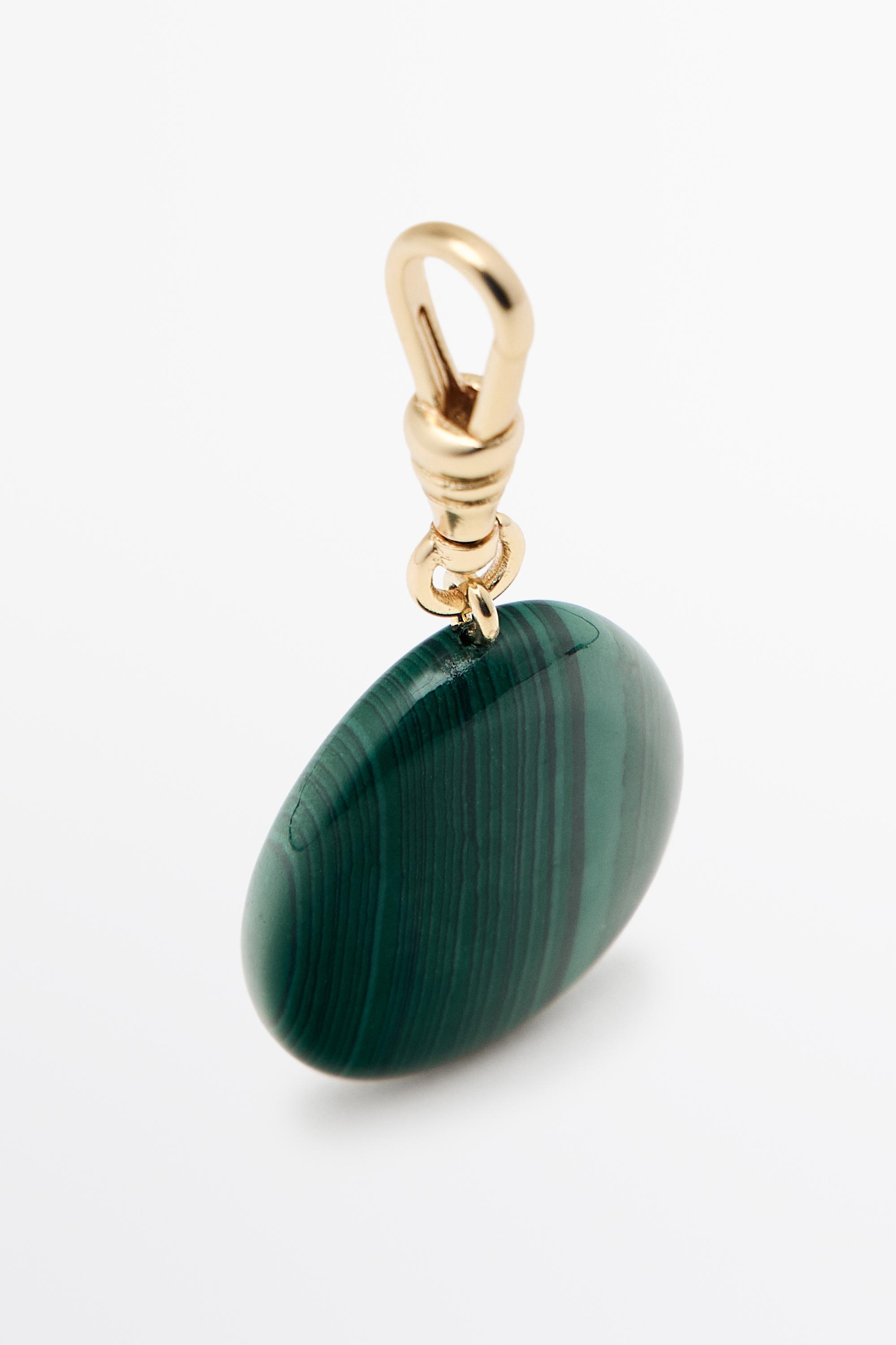 Malachite stone charm — GREEN