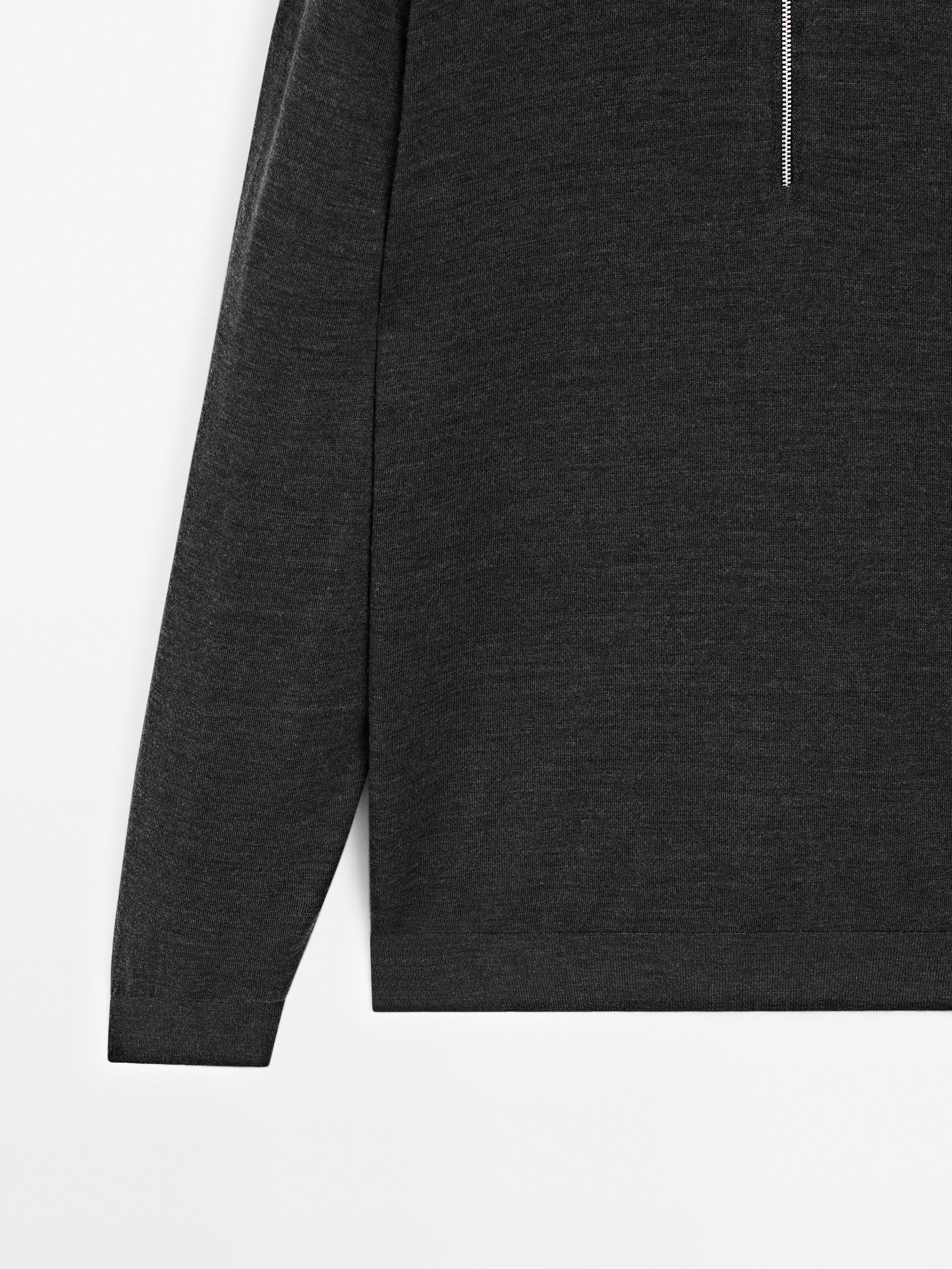 Quarter-zip knit sweater