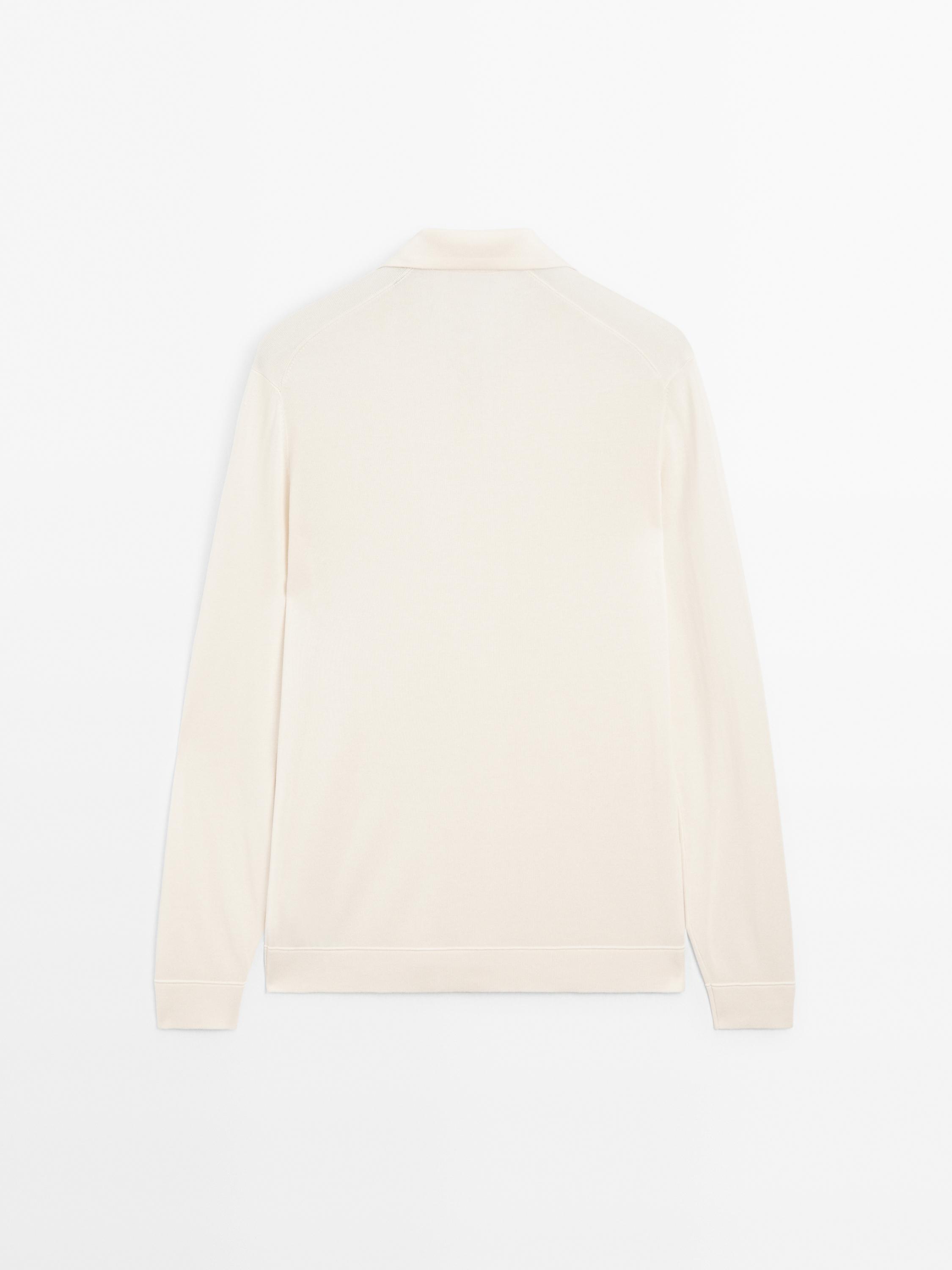 Pull polo en maille à col en V