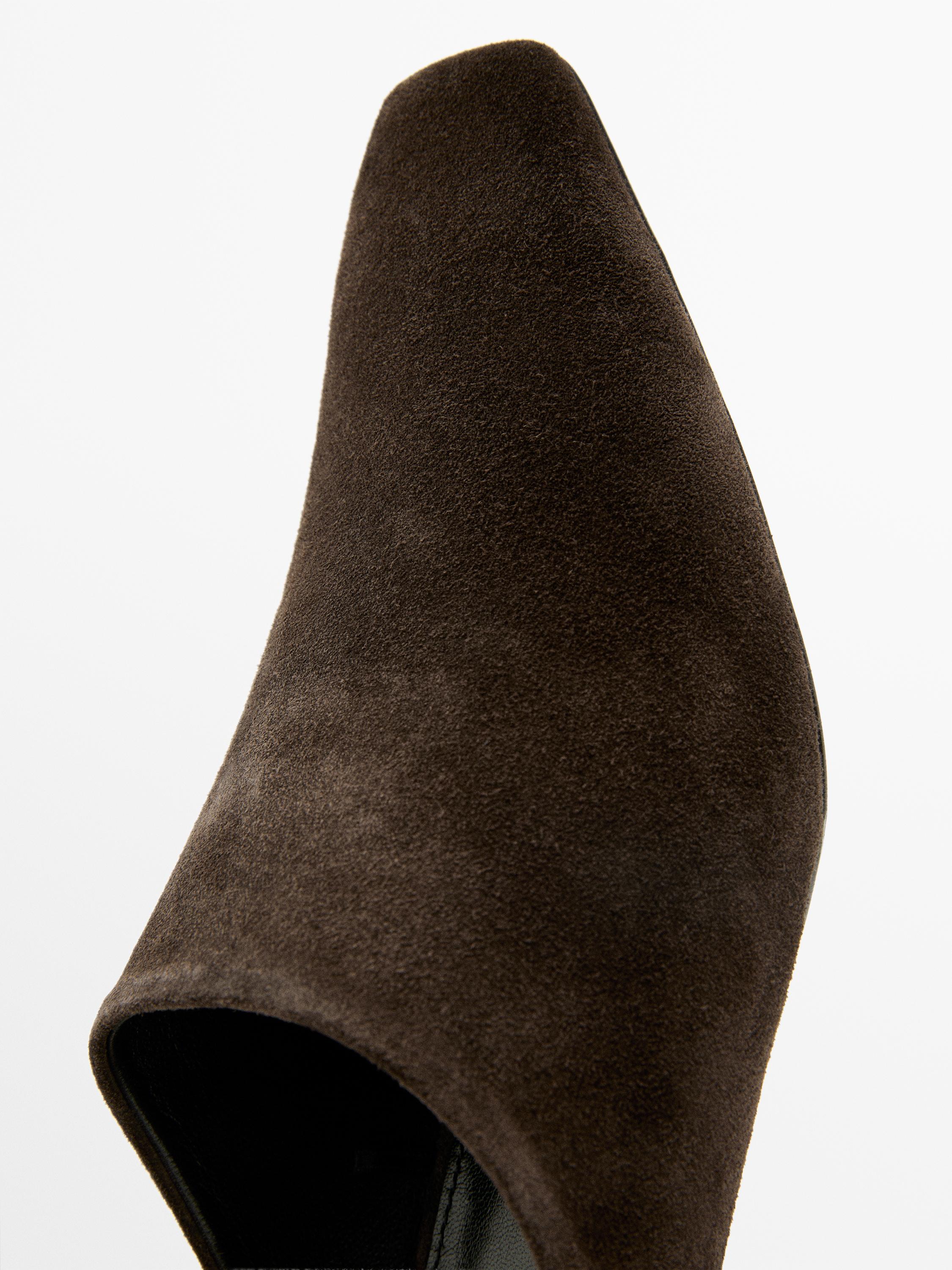Wedge heel mules — BROWN