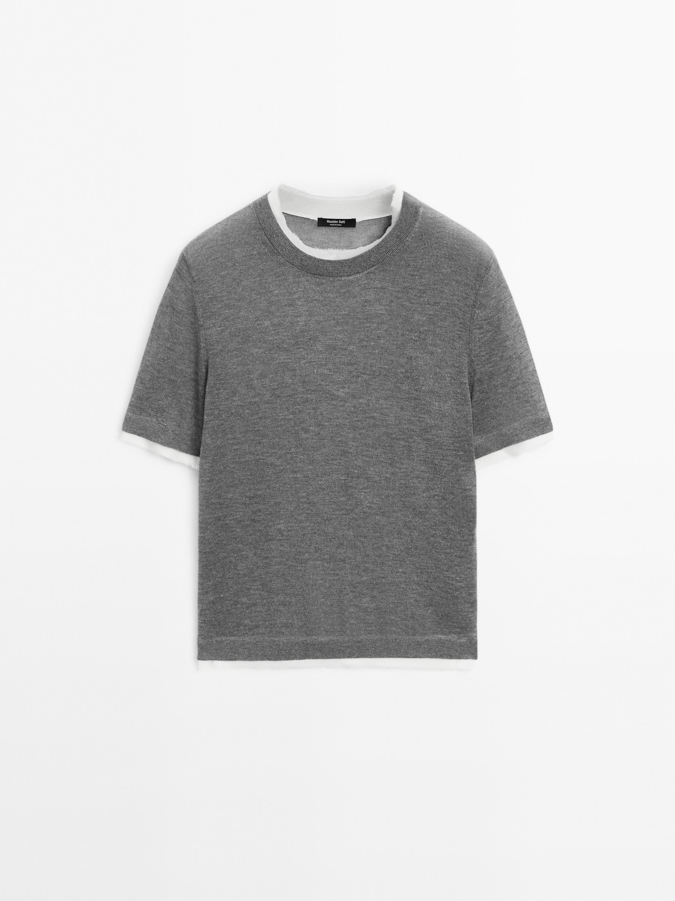 Short sleeve knitted jumper
